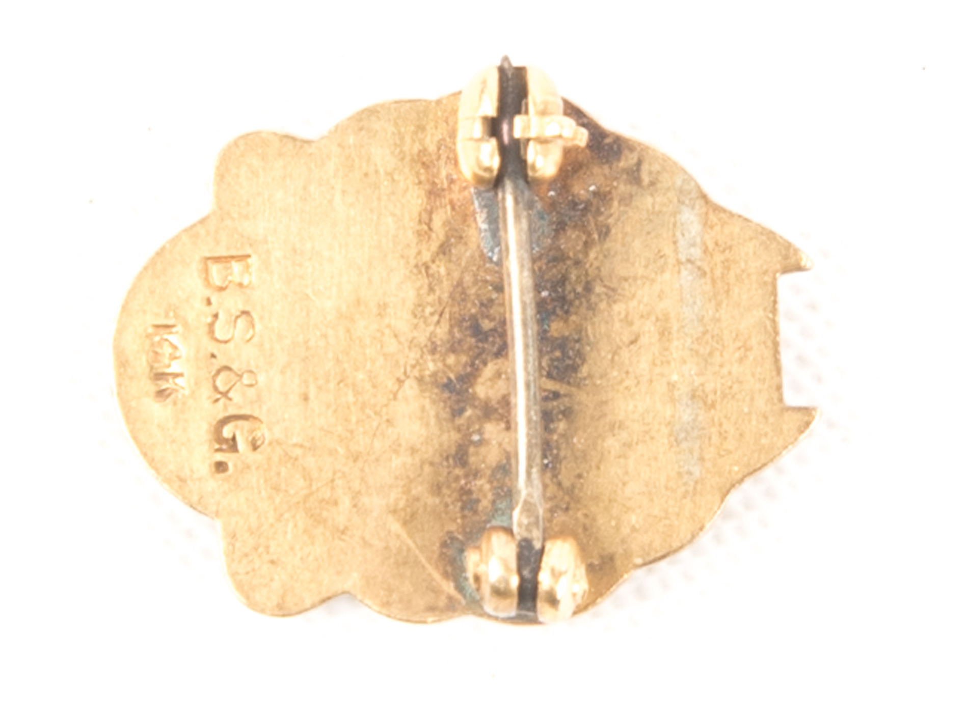 14K Yellow Gold National Service Pin