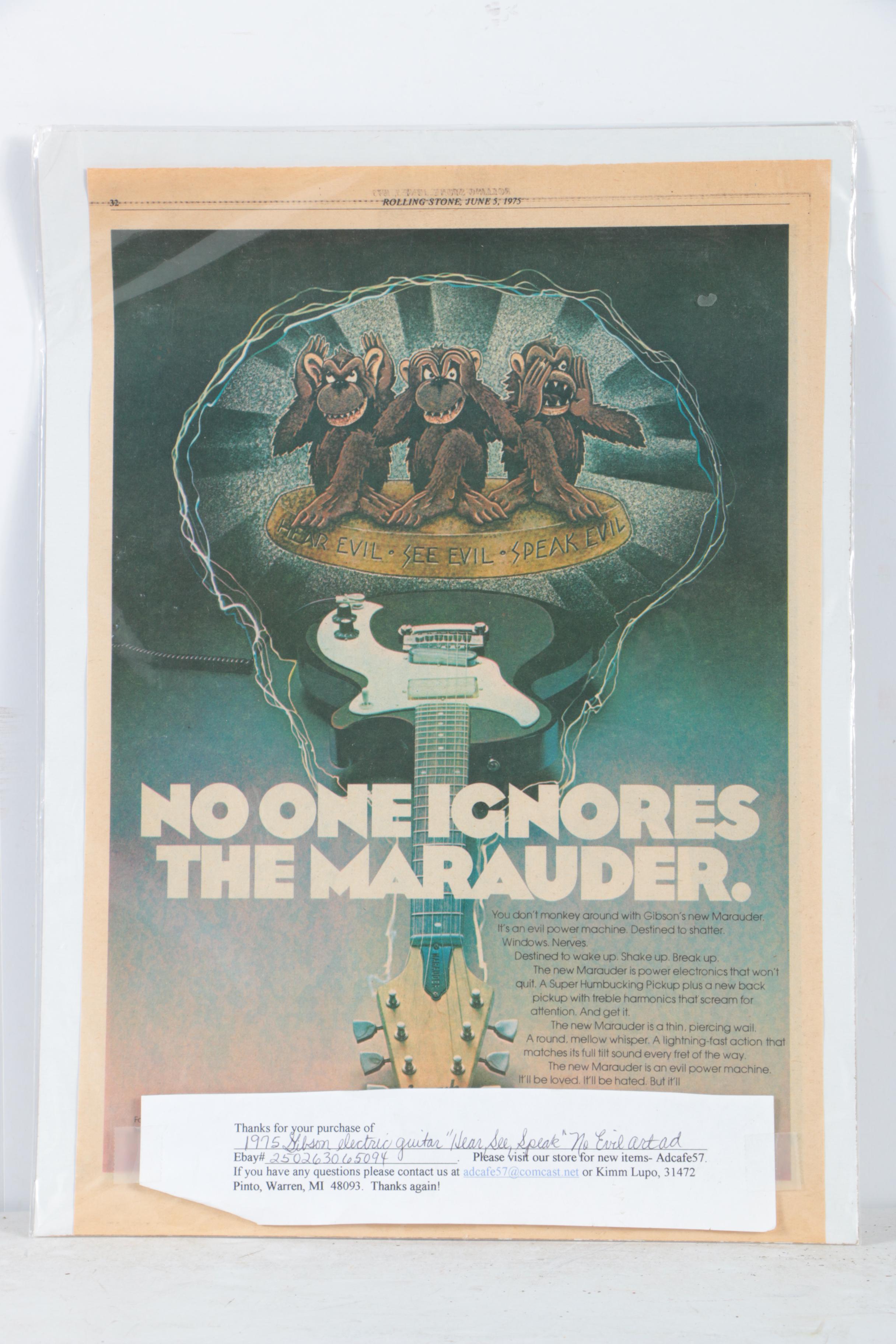 Vintage "Three Wise Monkeys" Motif Objects and Ephemera