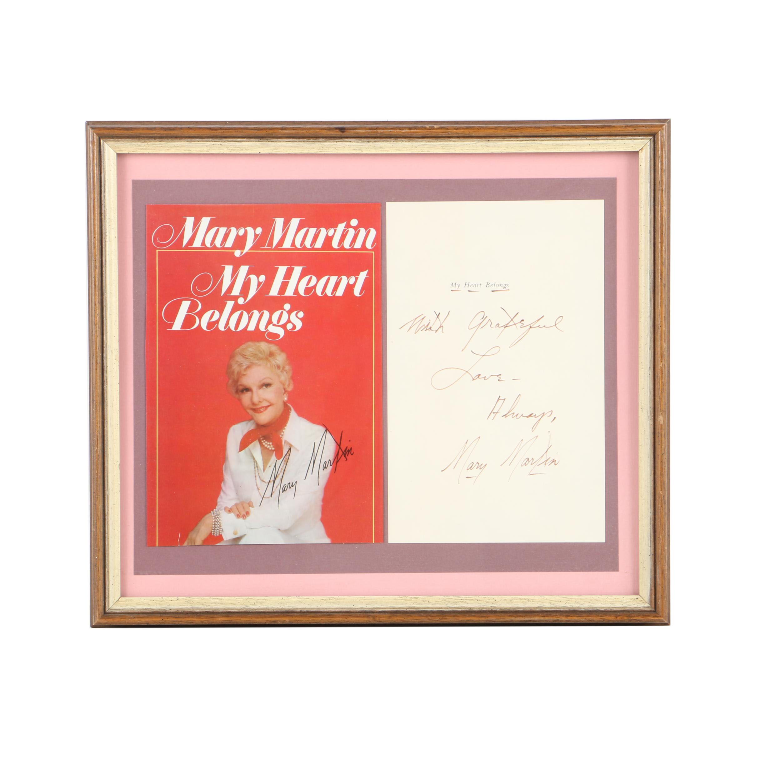 Book Cover Autographed by Mary Martin