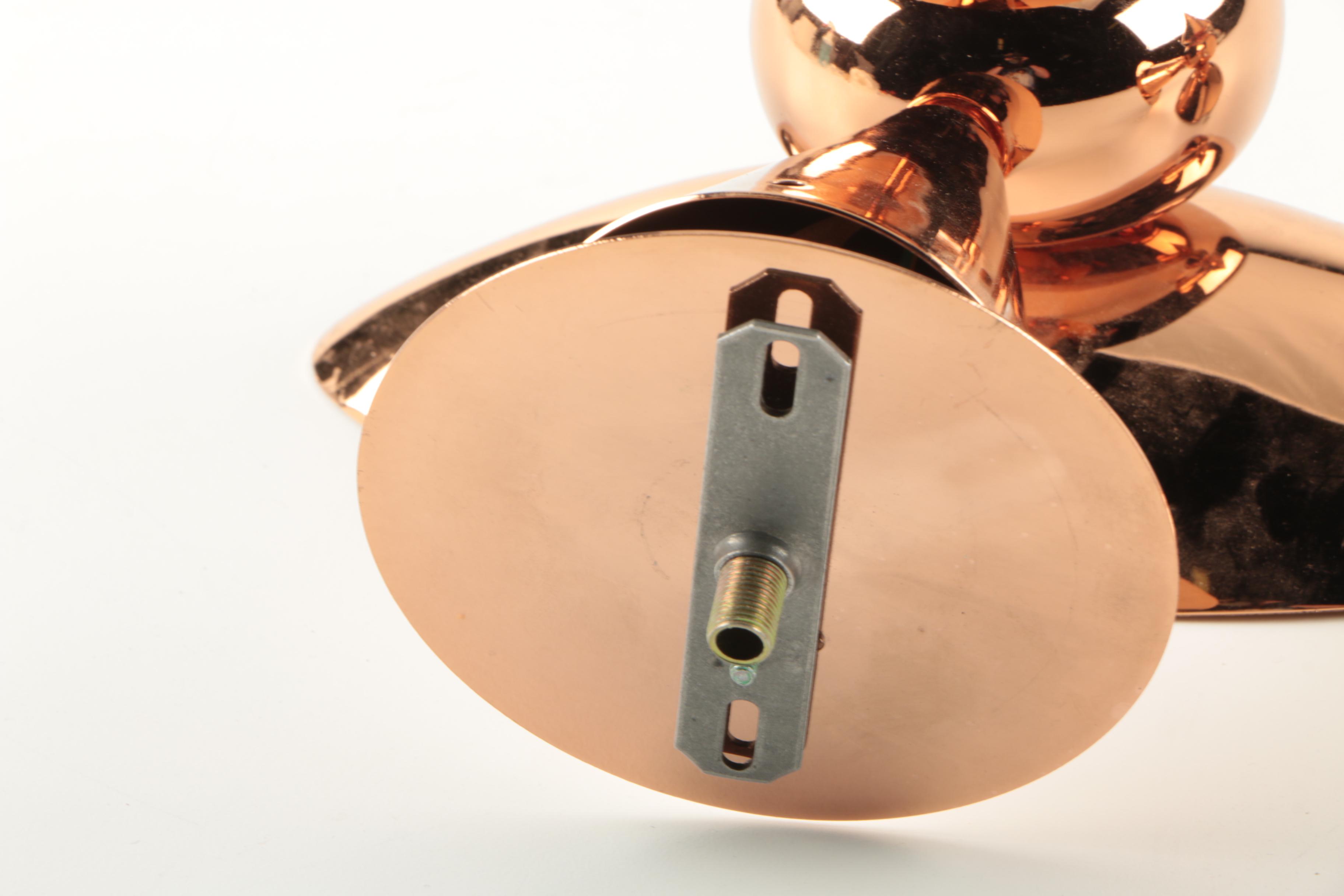 Modernist Italian Copper Tone Wall Lighting