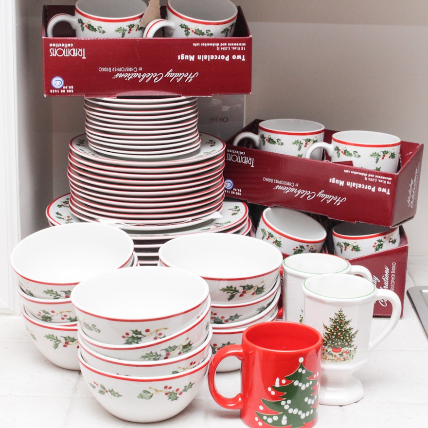 Christopher Radko Traditions Holiday Celebration Tableware Collection