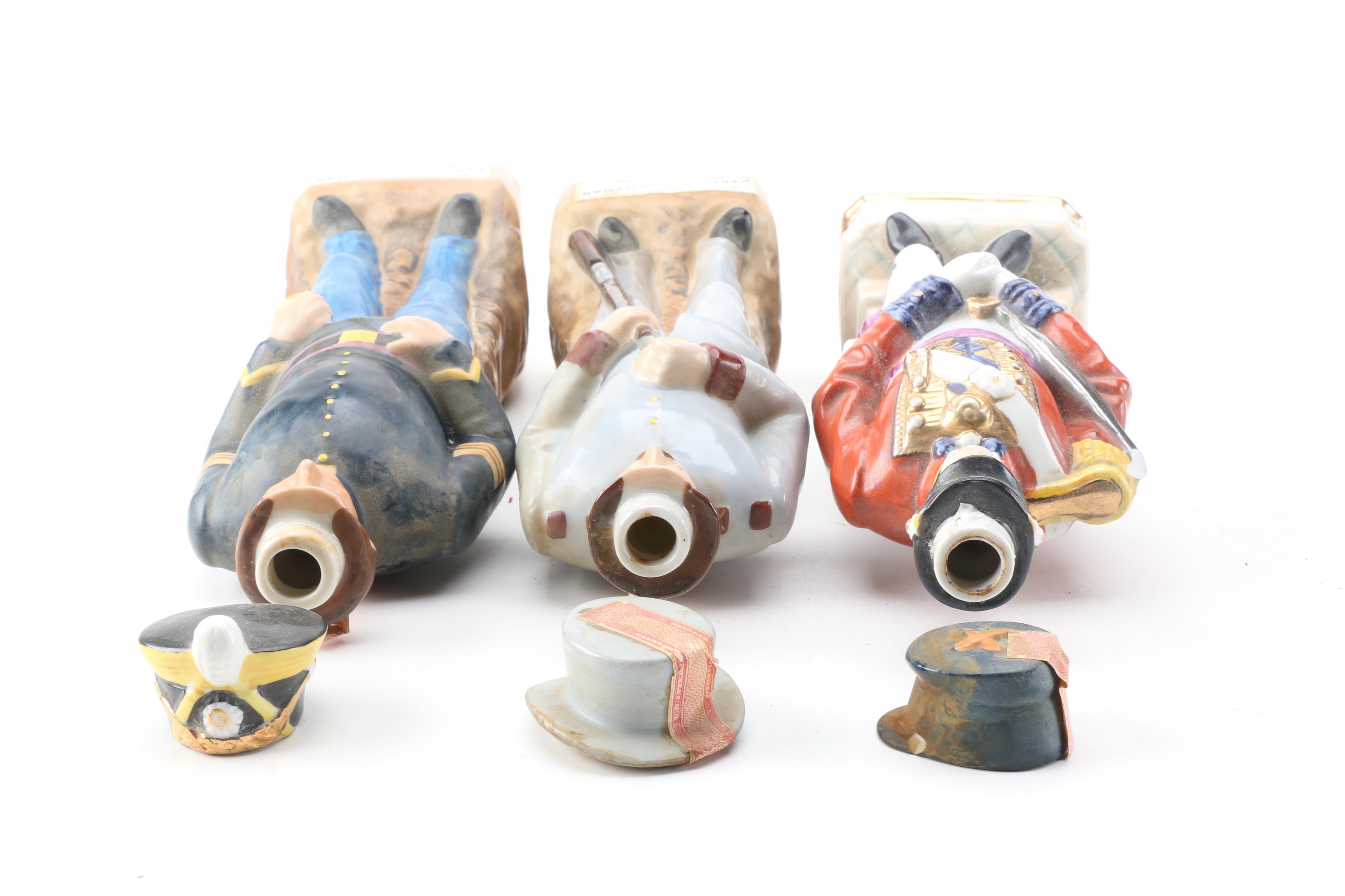 Vintage Military Liquor Decanters from Kentucky Gentleman and McCormick