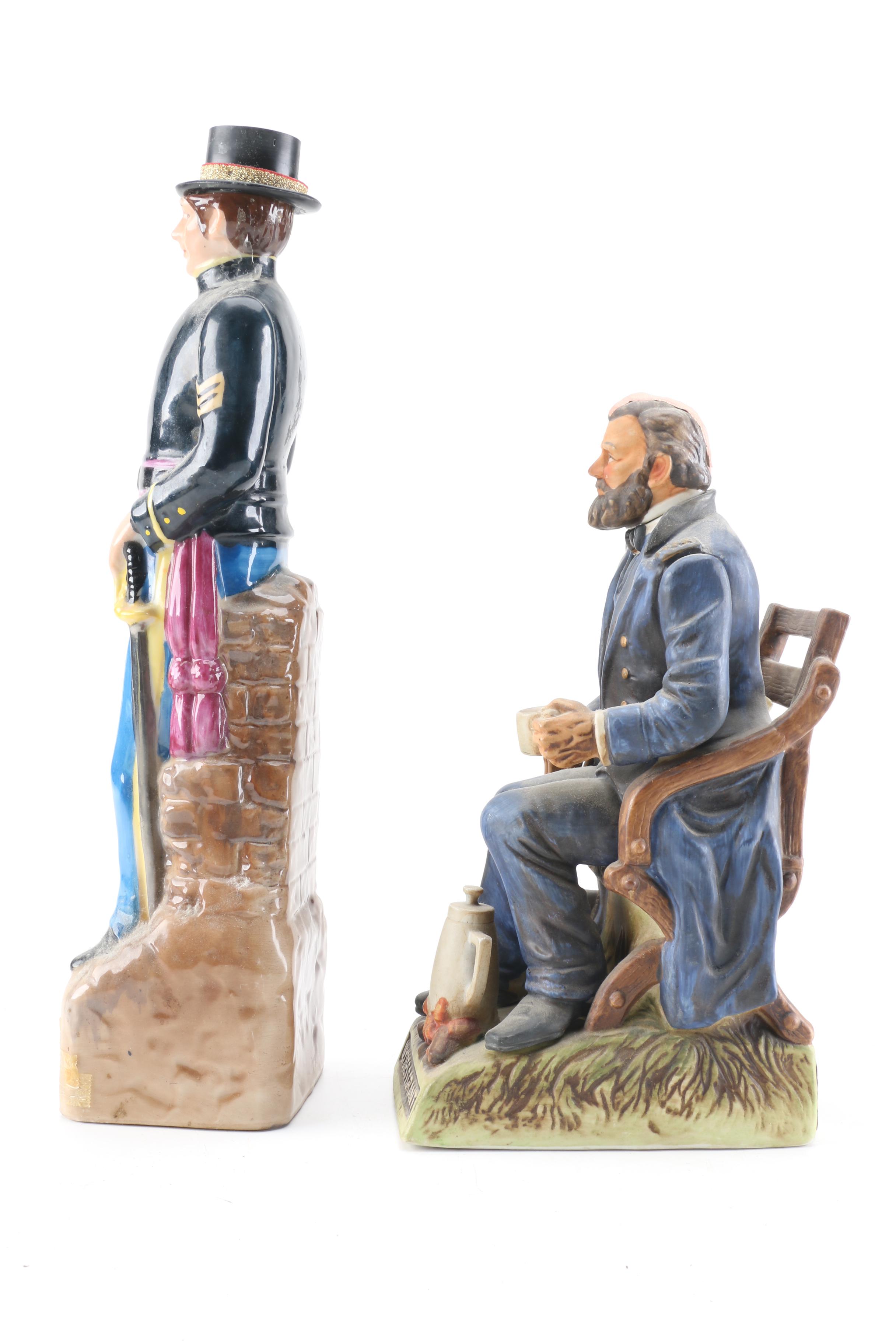 Vintage Military Liquor Decanters from Kentucky Gentleman and McCormick