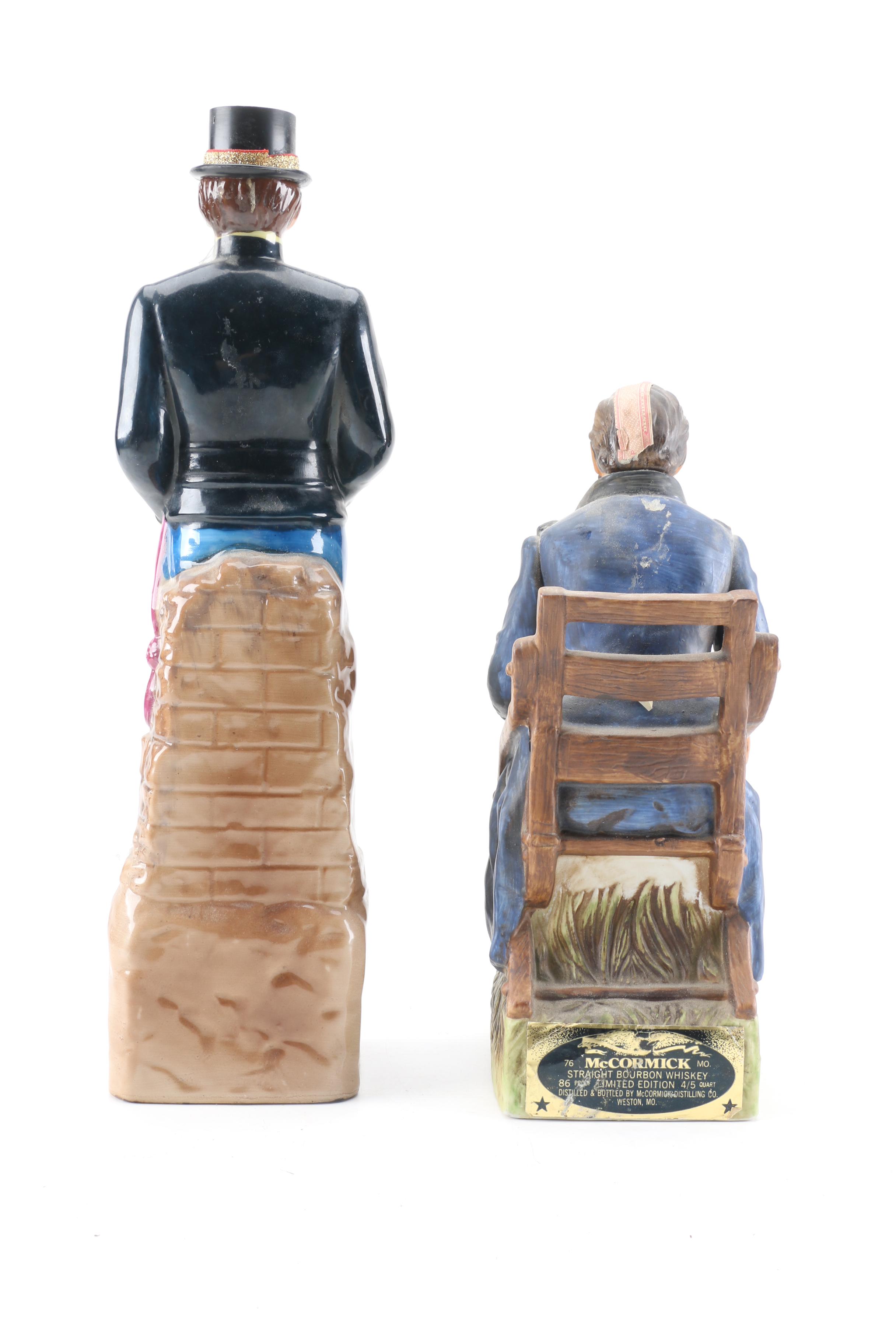 Vintage Military Liquor Decanters from Kentucky Gentleman and McCormick