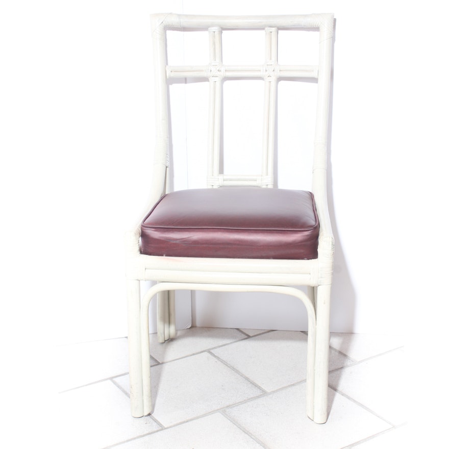 Whitewashed Wooden Accent Chair