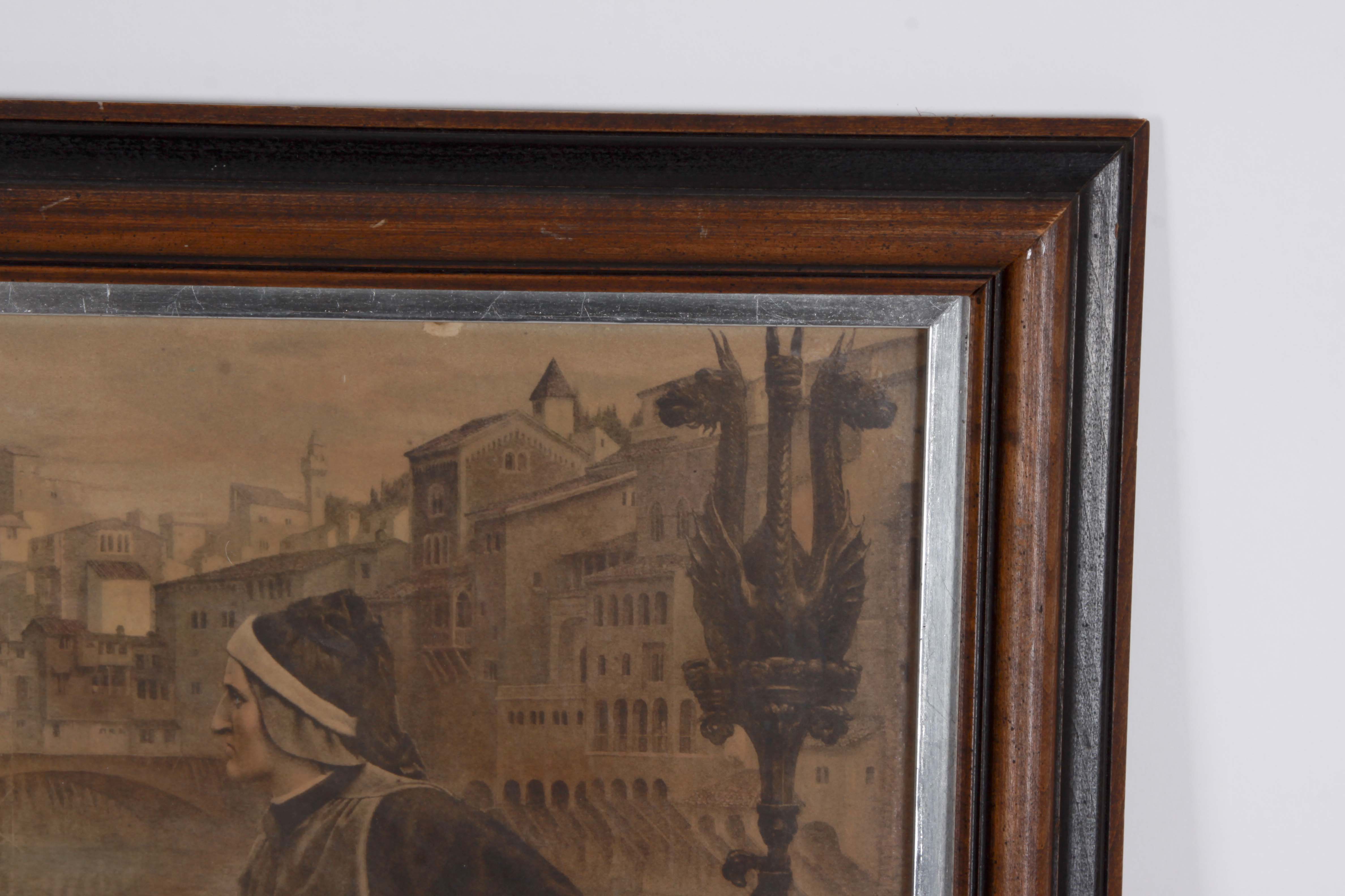 Vintage Framed Lithograph