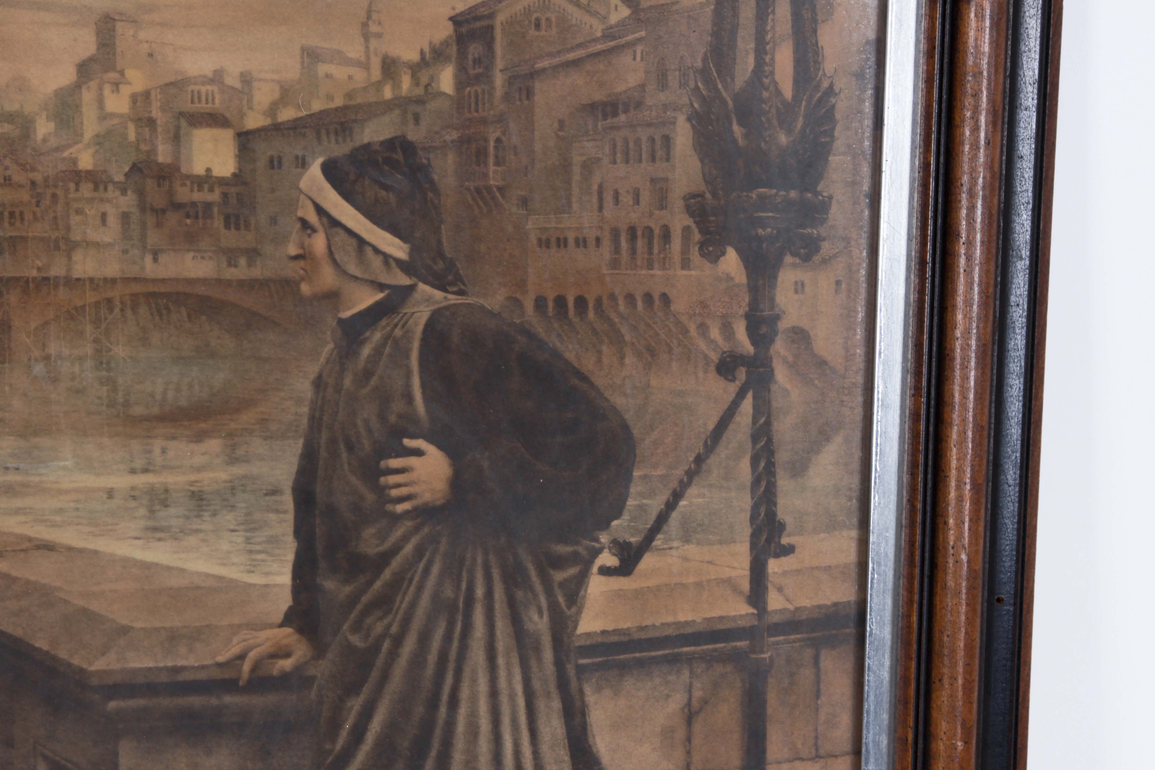 Vintage Framed Lithograph