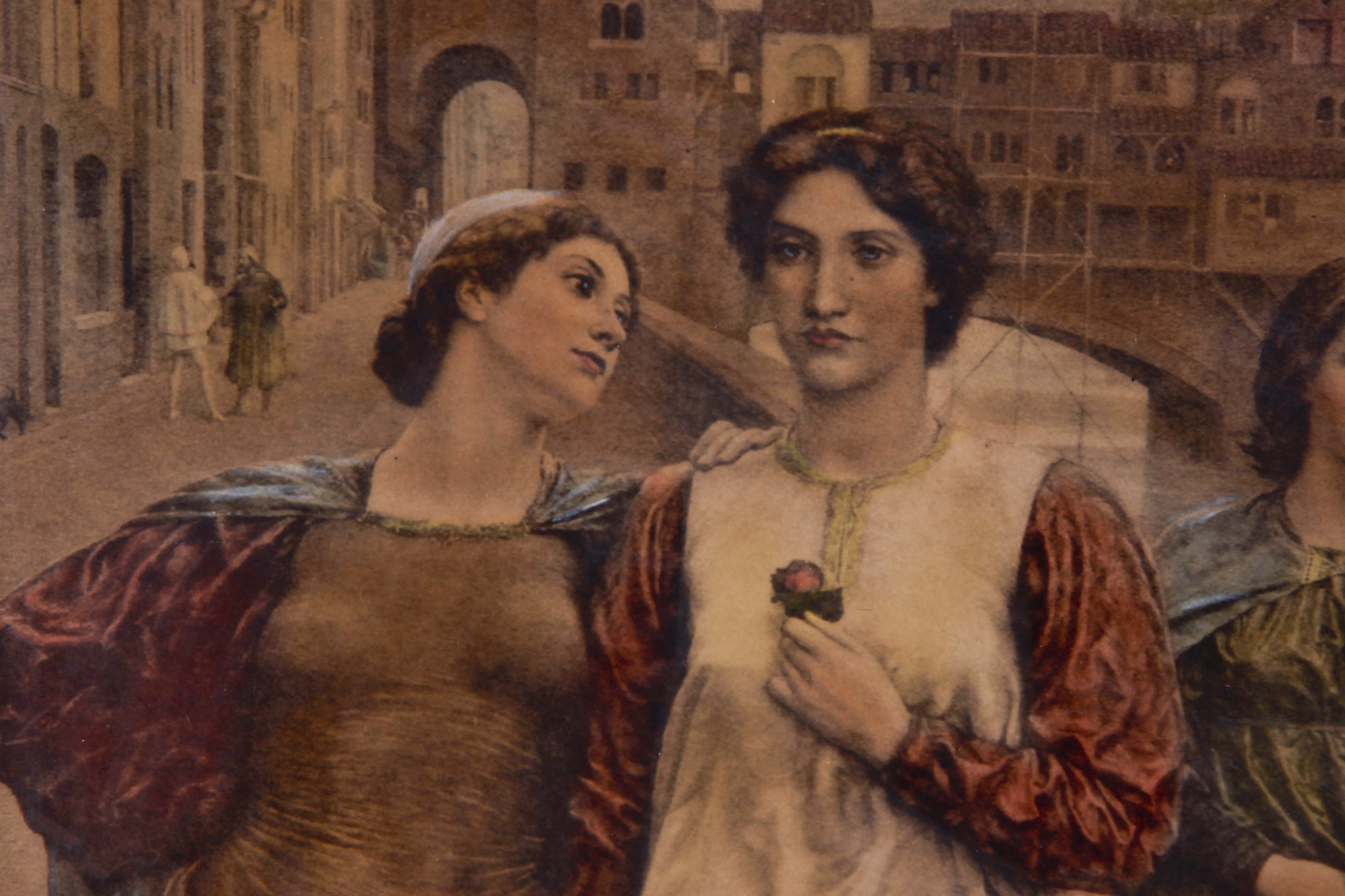 Vintage Framed Lithograph