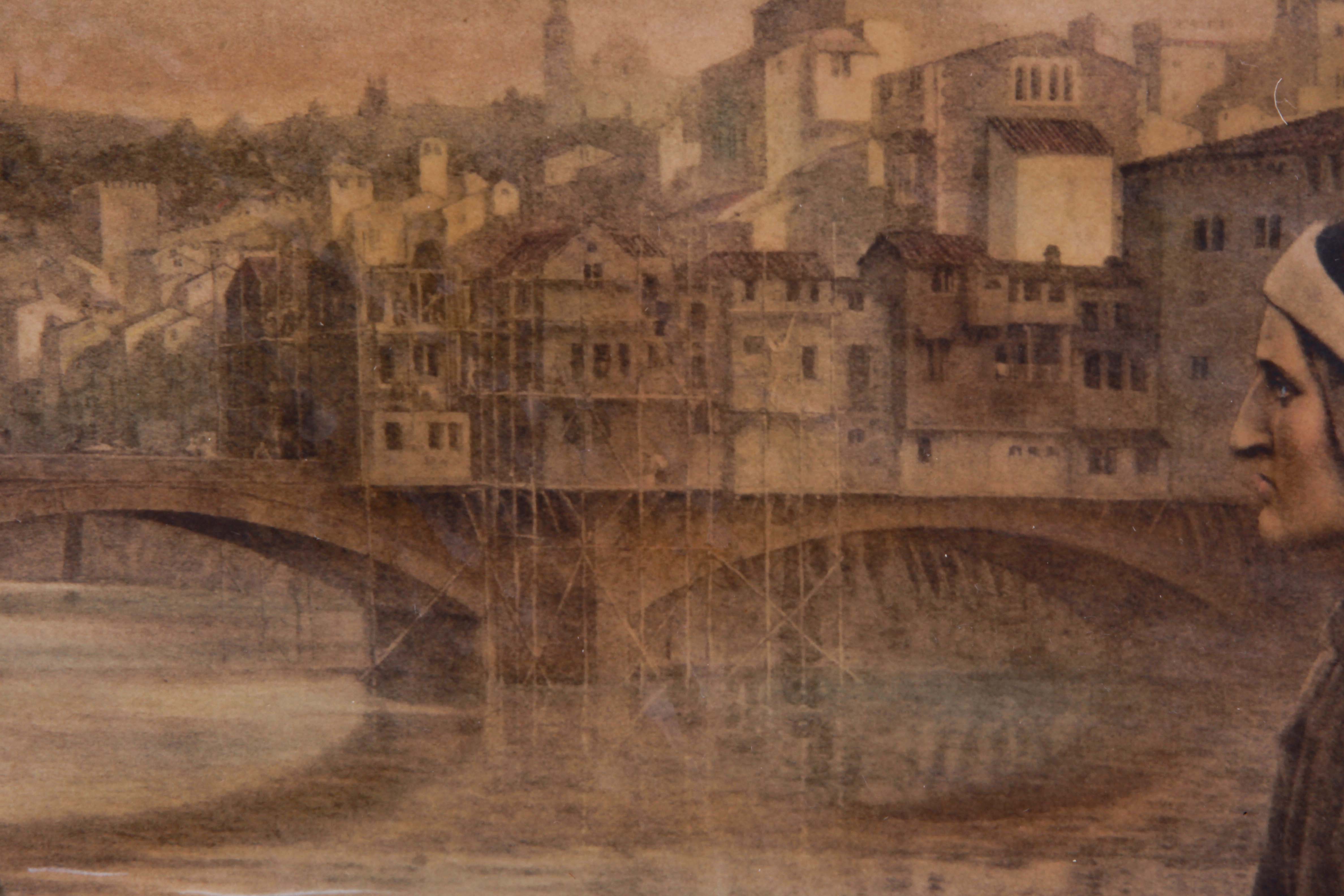 Vintage Framed Lithograph