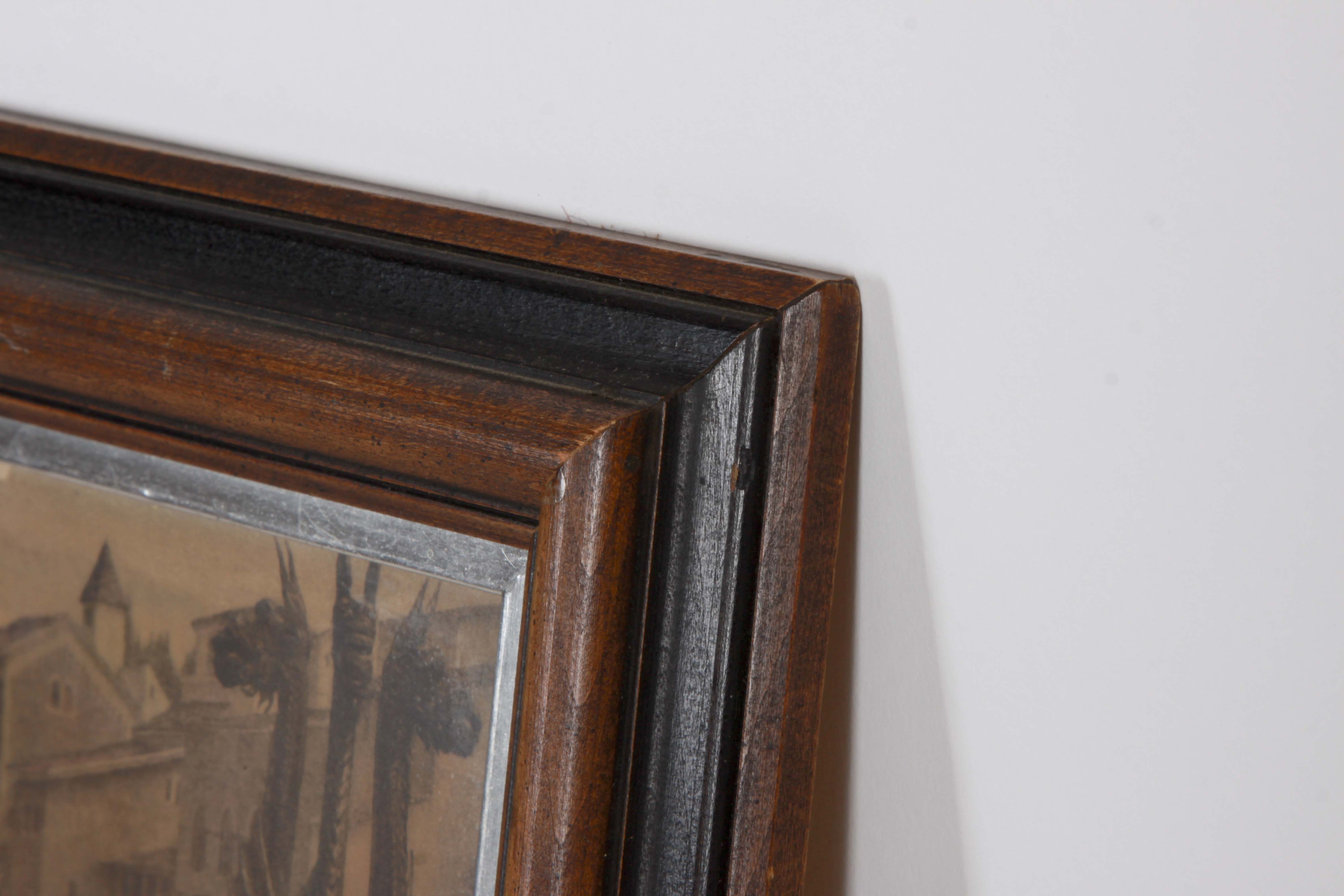 Vintage Framed Lithograph