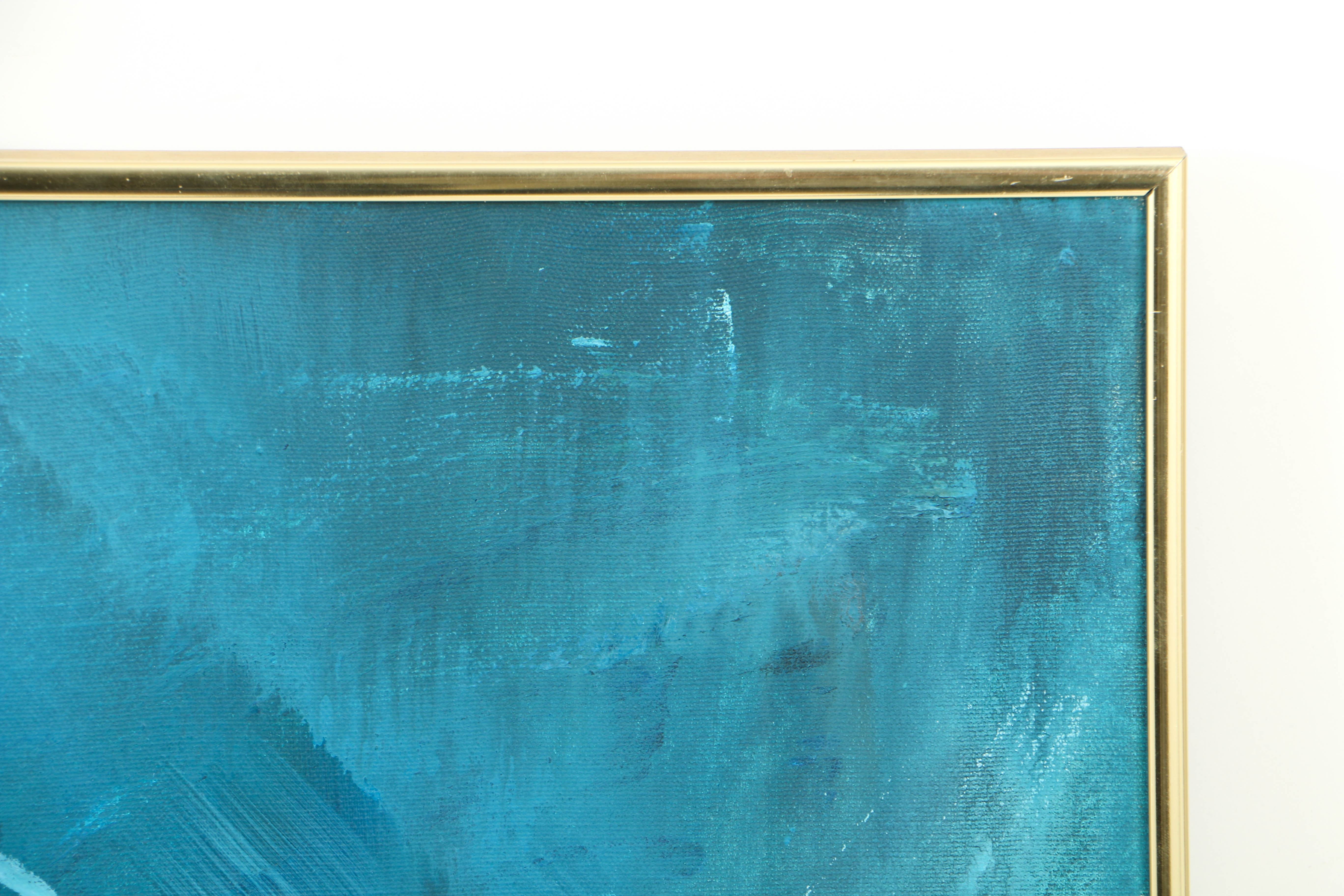 Kerry Hallam Abstract Oil Painting on Canvas of Marine Scene