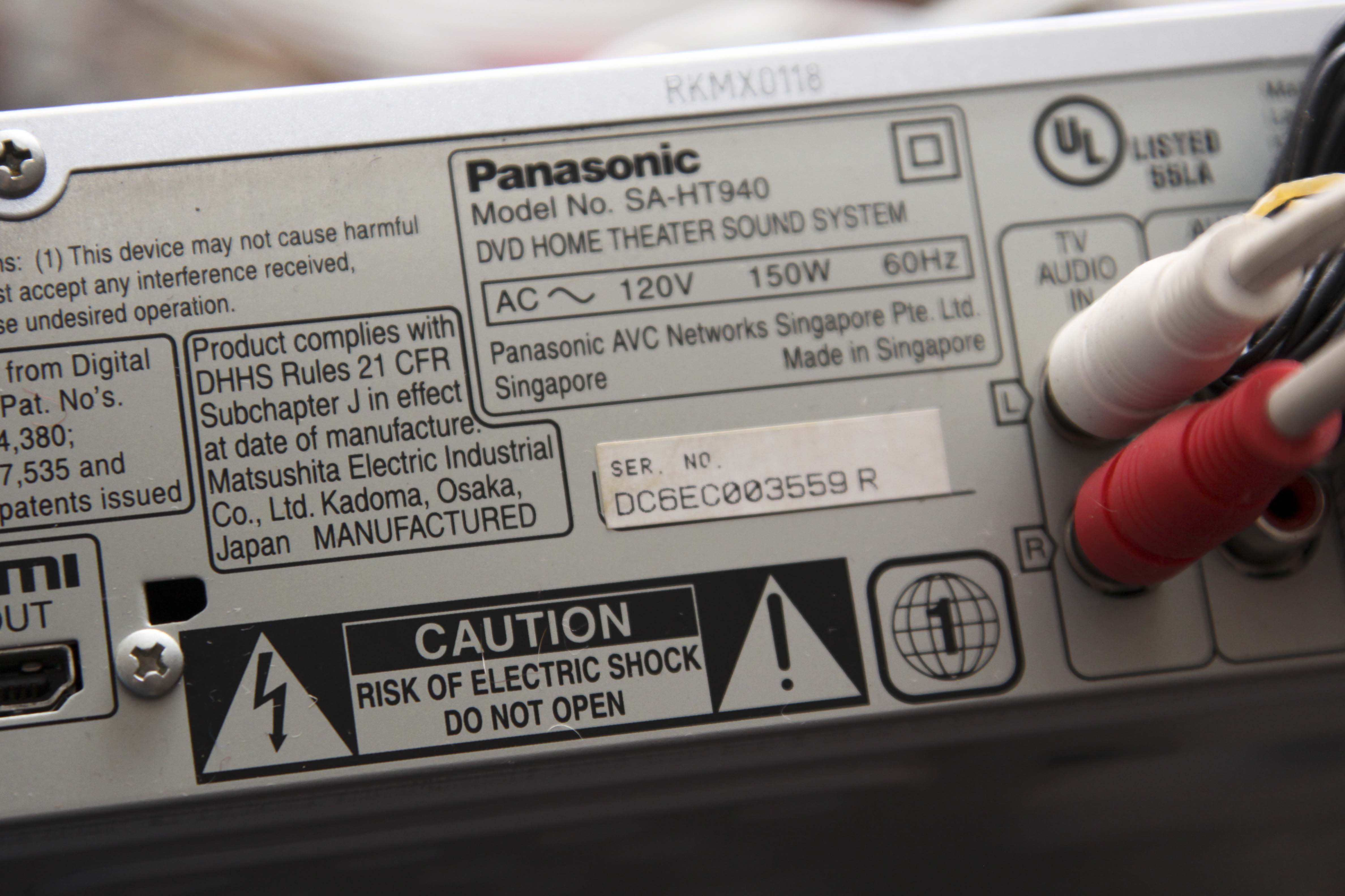 Panasonic Viera Plasma Television and Theatre System