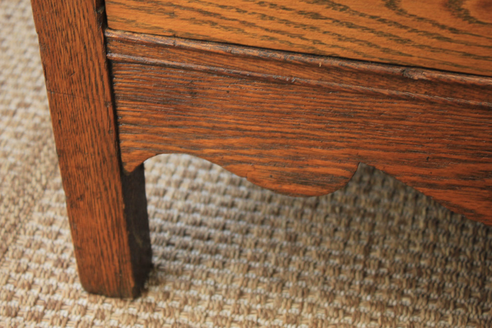 Antique Late Victorian Oak Dresser & Mirror