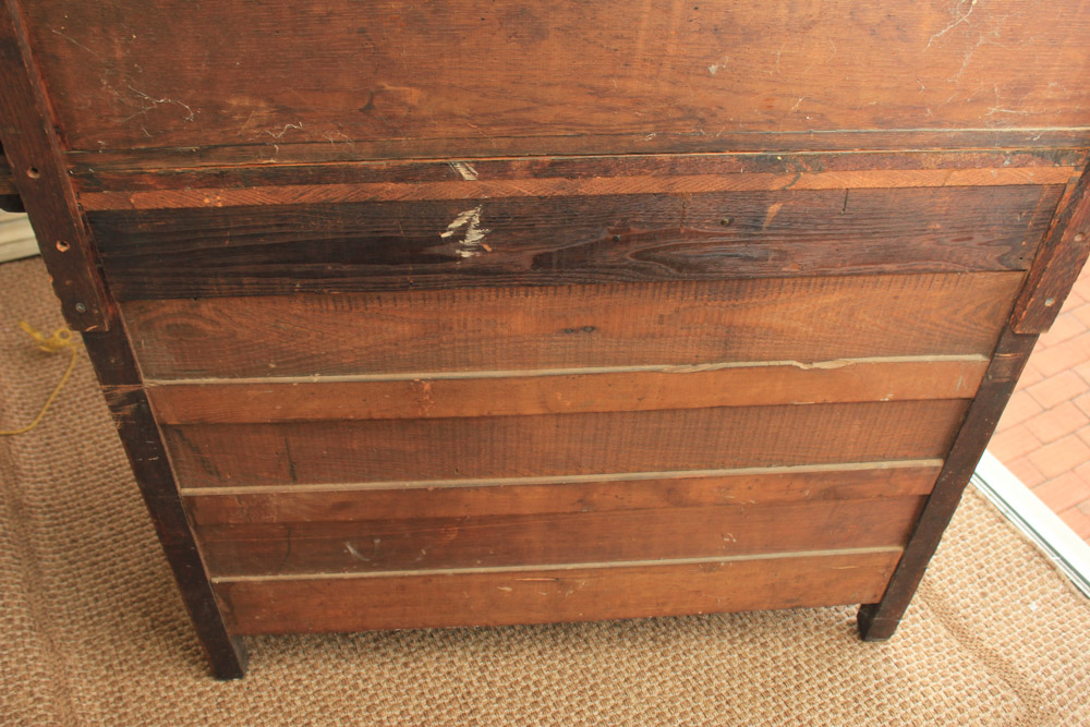 Antique Late Victorian Oak Dresser & Mirror