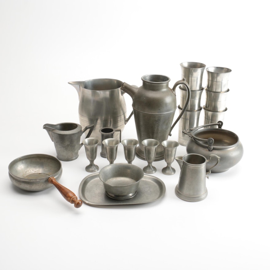 Vintage Bristol, International Silver Co. and Italian Pewter Tableware