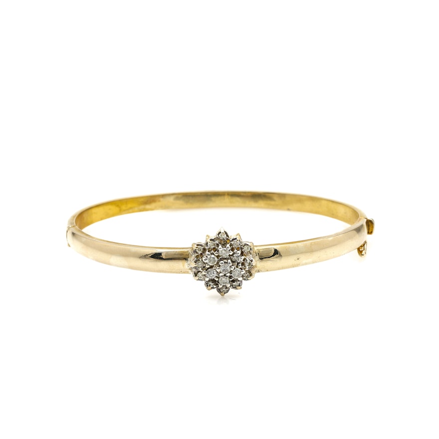 14K Two-Tone Gold Diamond Bracelet