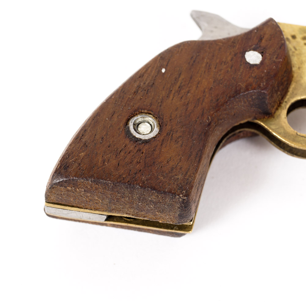 Vintage Gun-Shaped Pocket Knife