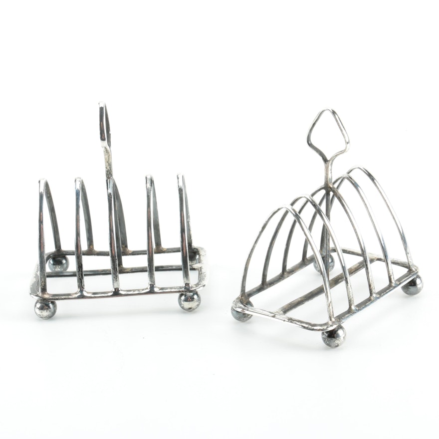 Pair of 1928 Goldsmiths & Silversmiths Co. Ltd. Sterling Silver Toast Racks