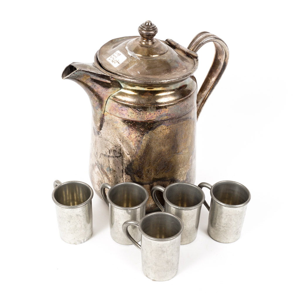 Antique Reed & Barton Silver Soldered Water Pitcher from the Fairmont Hotel