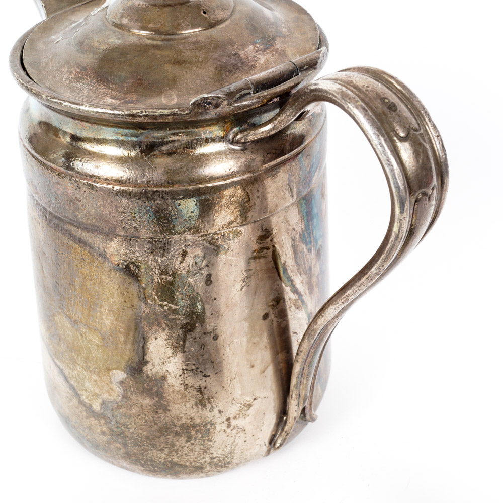 Antique Reed & Barton Silver Soldered Water Pitcher from the Fairmont Hotel