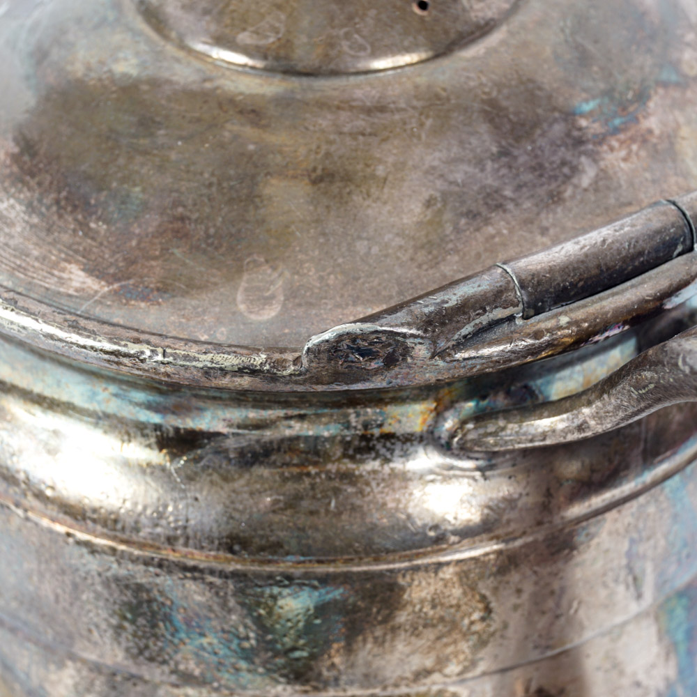 Antique Reed & Barton Silver Soldered Water Pitcher from the Fairmont Hotel