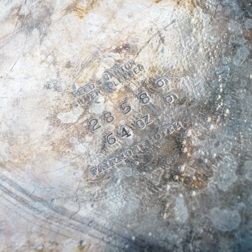 Antique Reed & Barton Silver Soldered Water Pitcher from the Fairmont Hotel