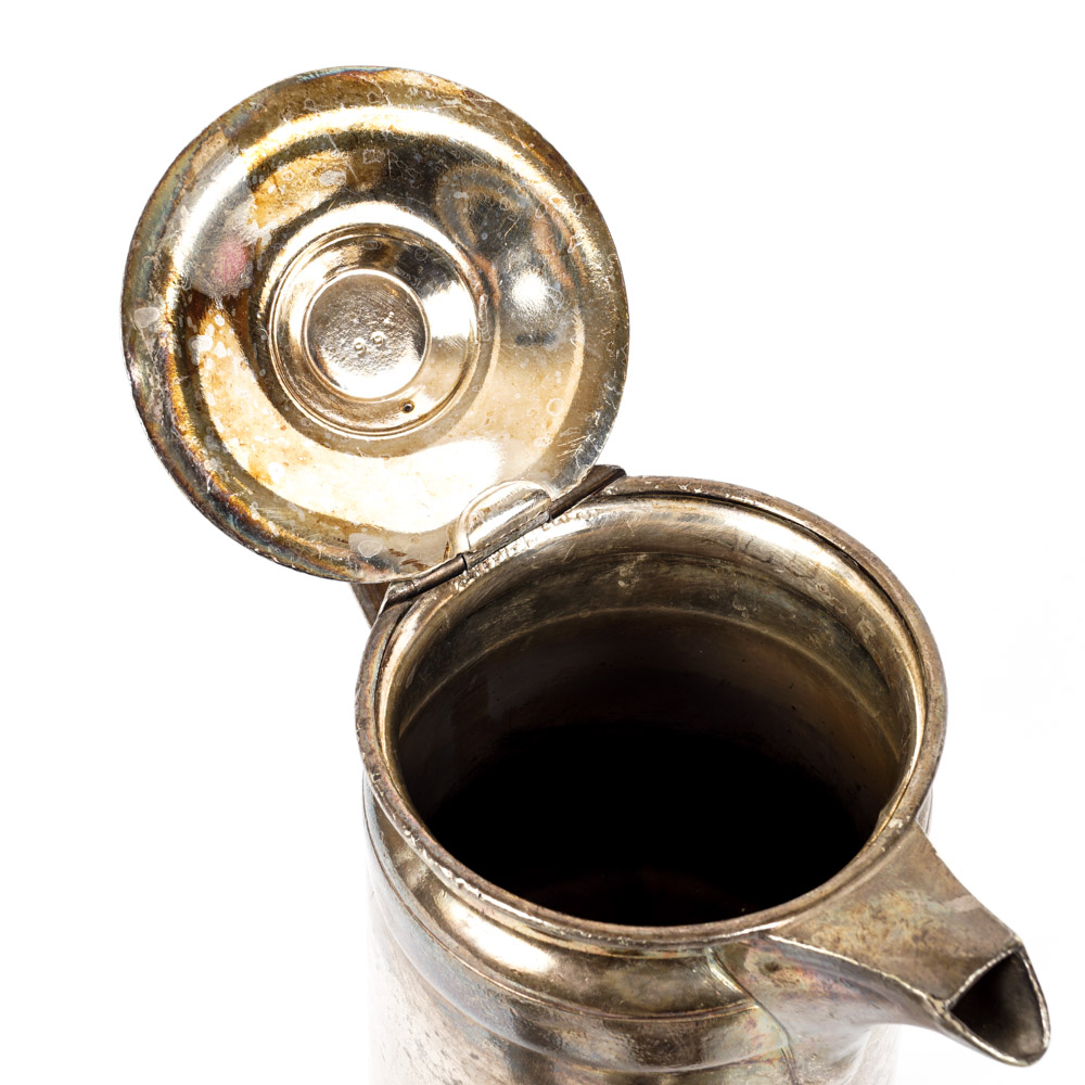 Antique Reed & Barton Silver Soldered Water Pitcher from the Fairmont Hotel