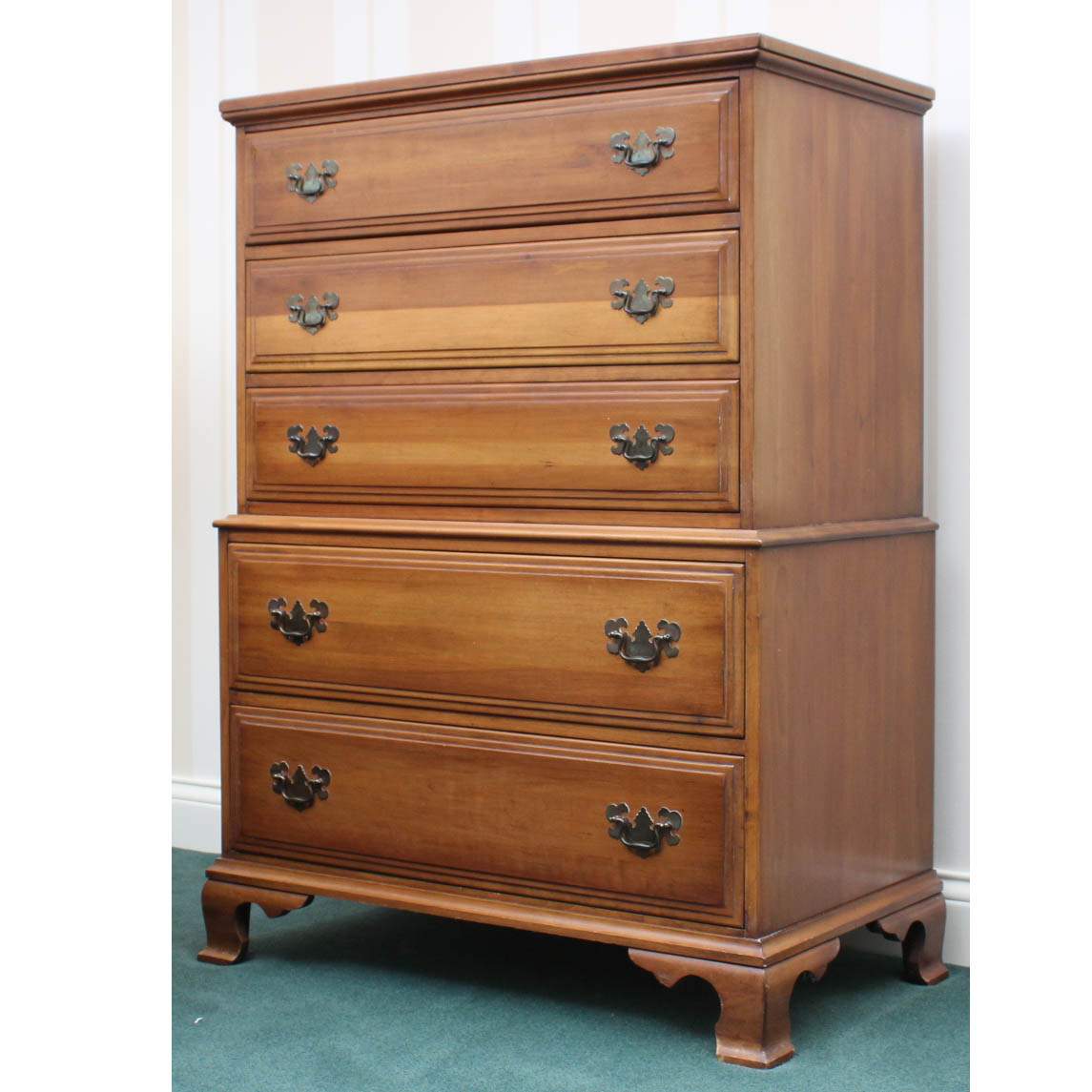 Vintage Cherry Wood Dresser by Davis Cabinet Company