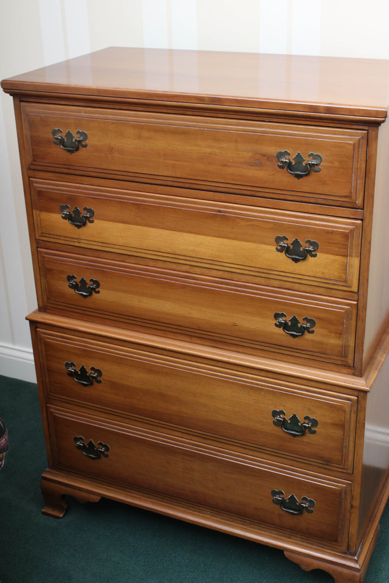 Vintage Cherry Wood Dresser by Davis Cabinet Company