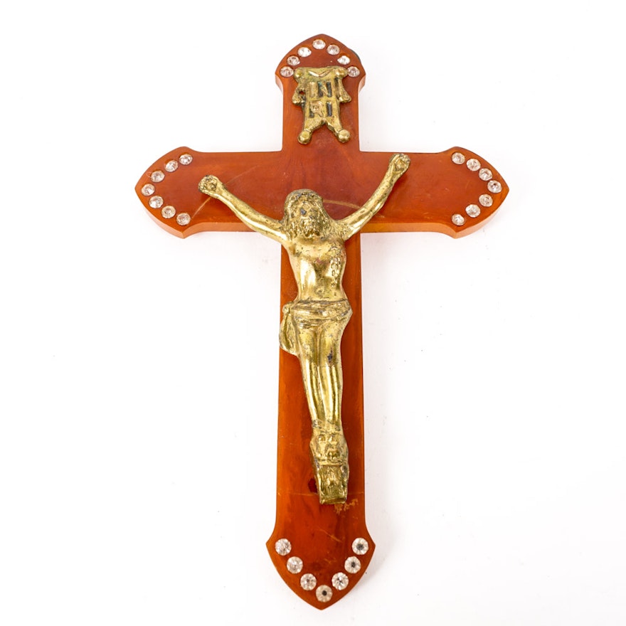 Vintage Early Plastic Crucifix