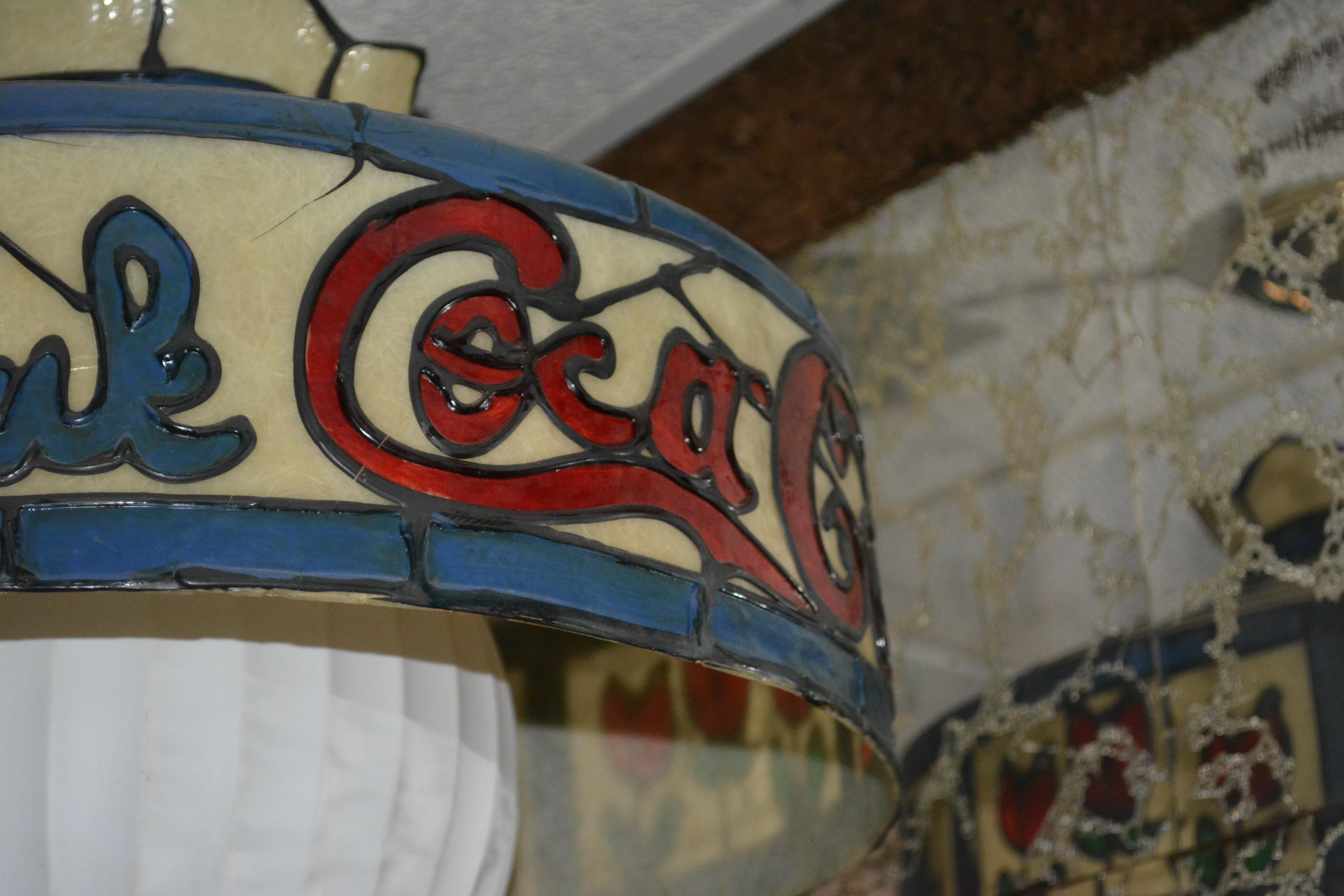"Drink Coca-Cola" Ceiling Light Fixture