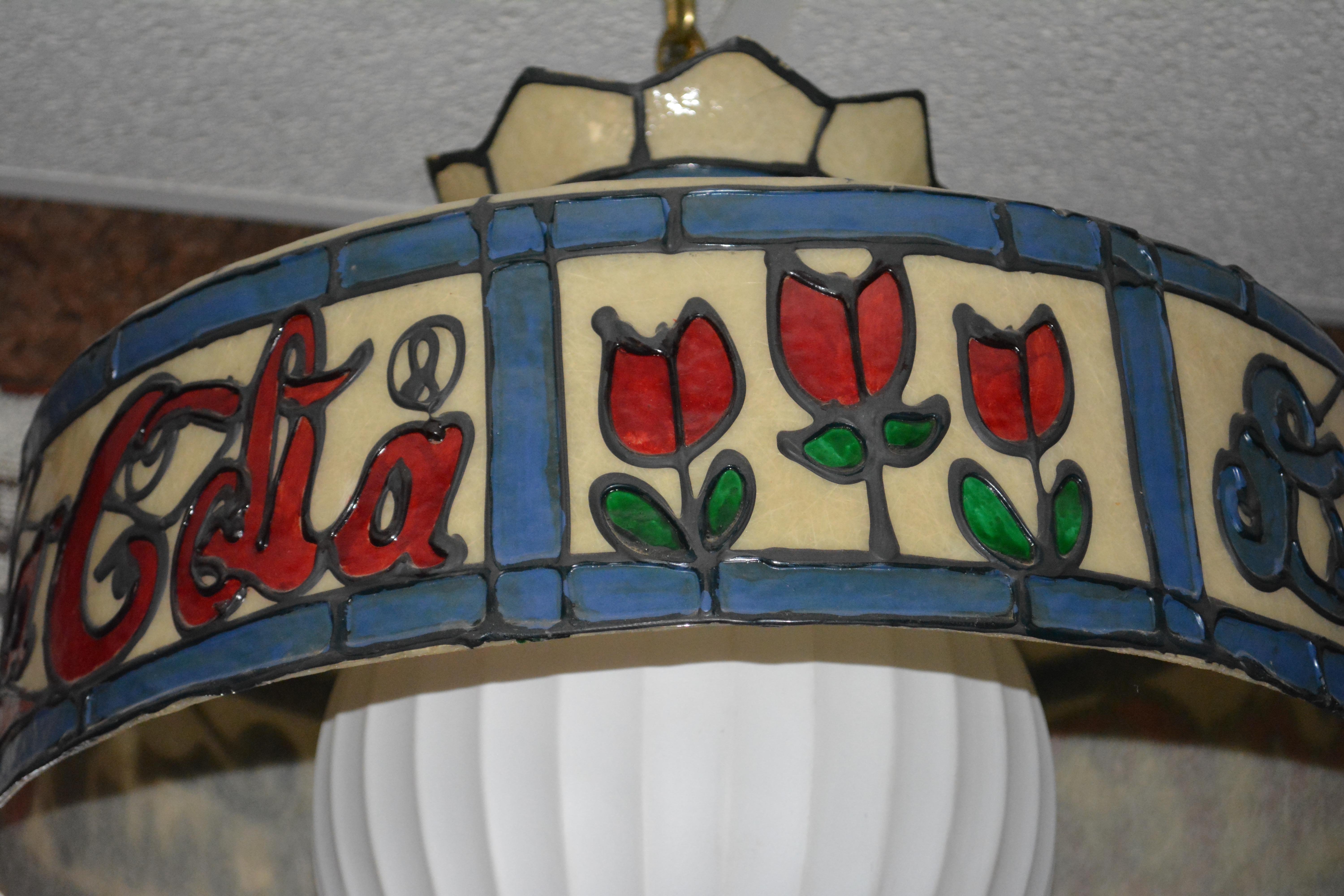 "Drink Coca-Cola" Ceiling Light Fixture