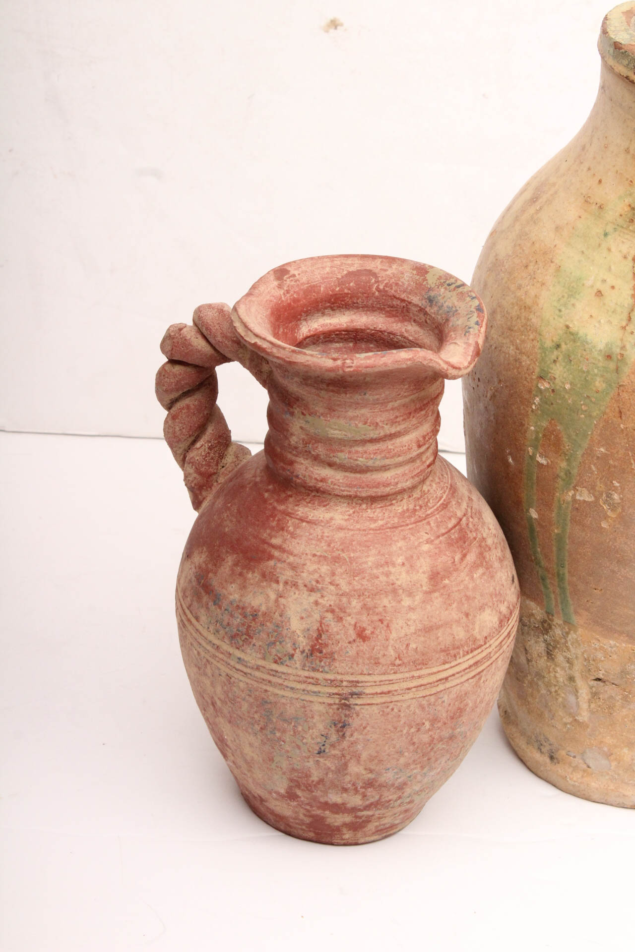 Antiqued Hand-Thrown Clay Vessels