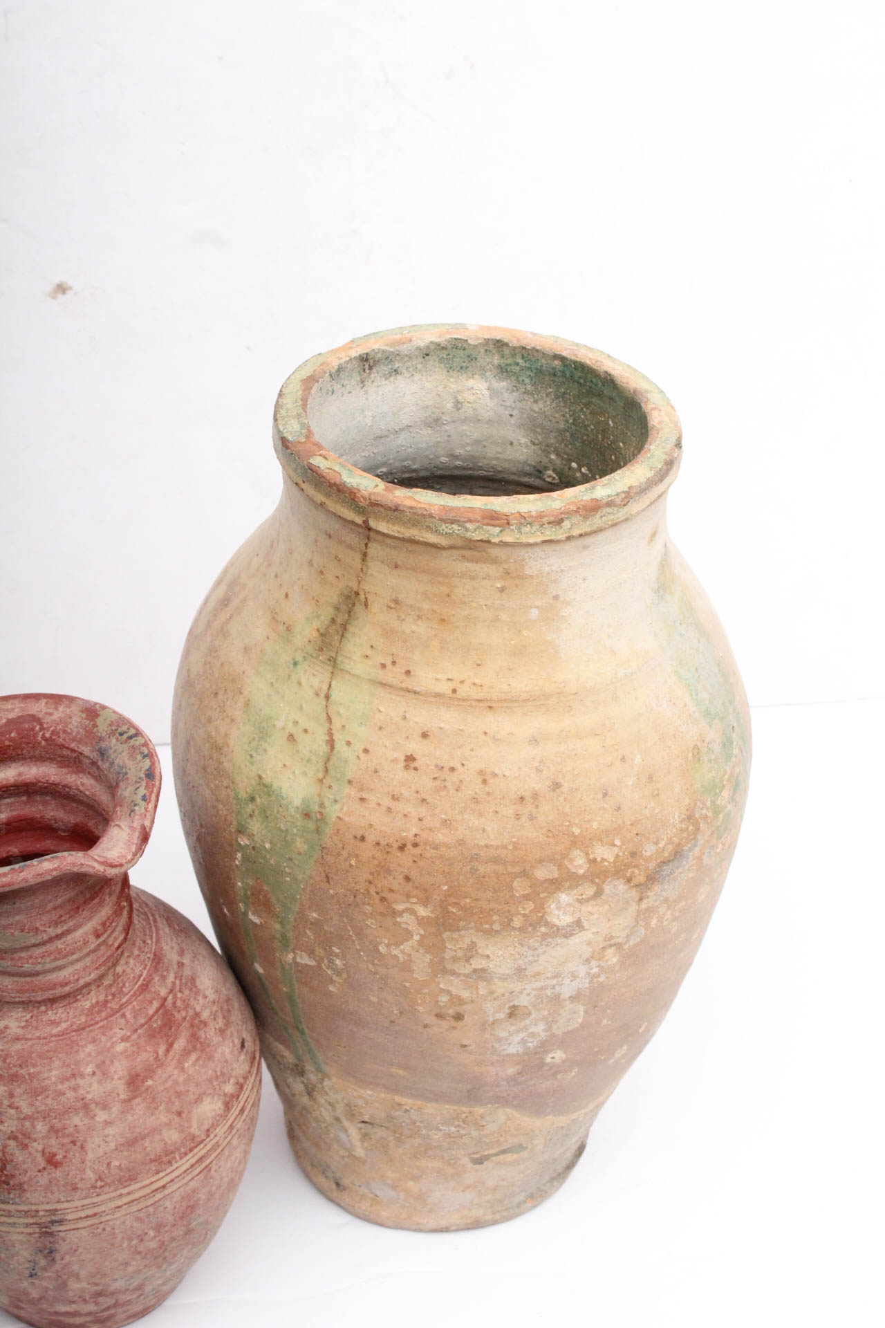 Antiqued Hand-Thrown Clay Vessels