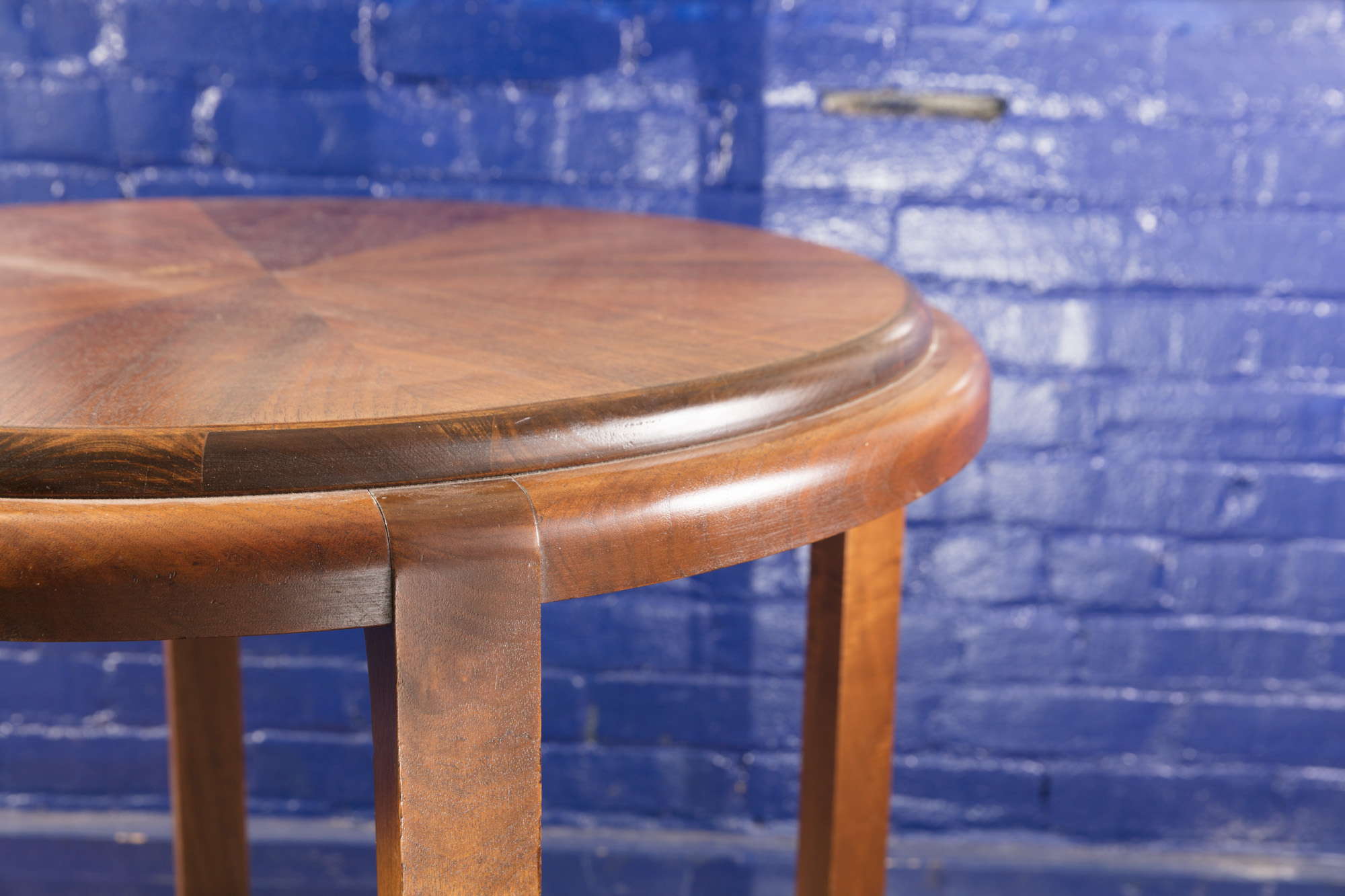 Walnut Parquet Round Table