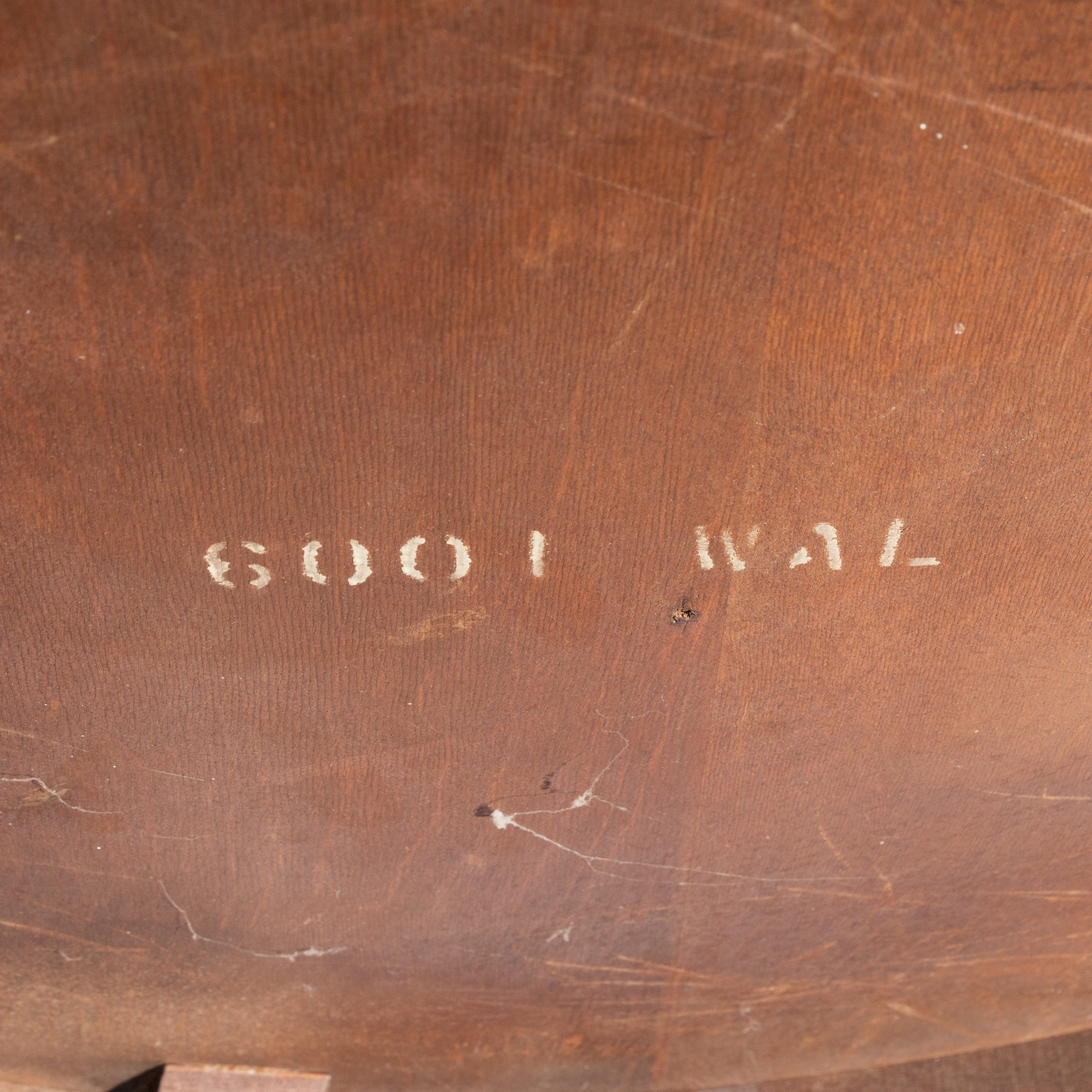 Walnut Parquet Round Table