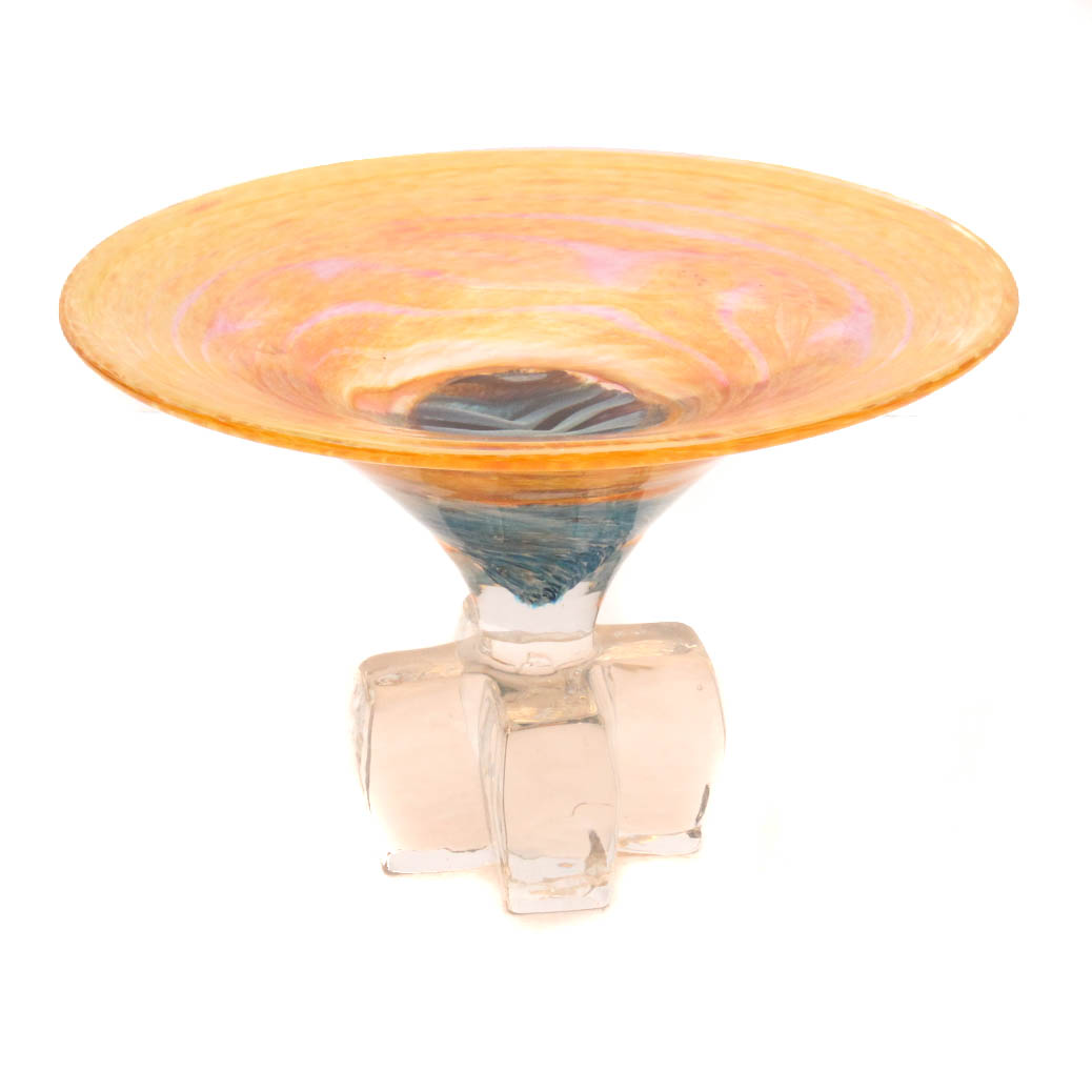 Henry Levine Art Glass Compote