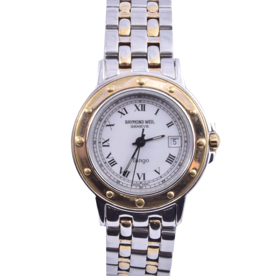 Raymond Weil Tango Stainless Steel and 18K Yellow Gold Plated Wristwatch