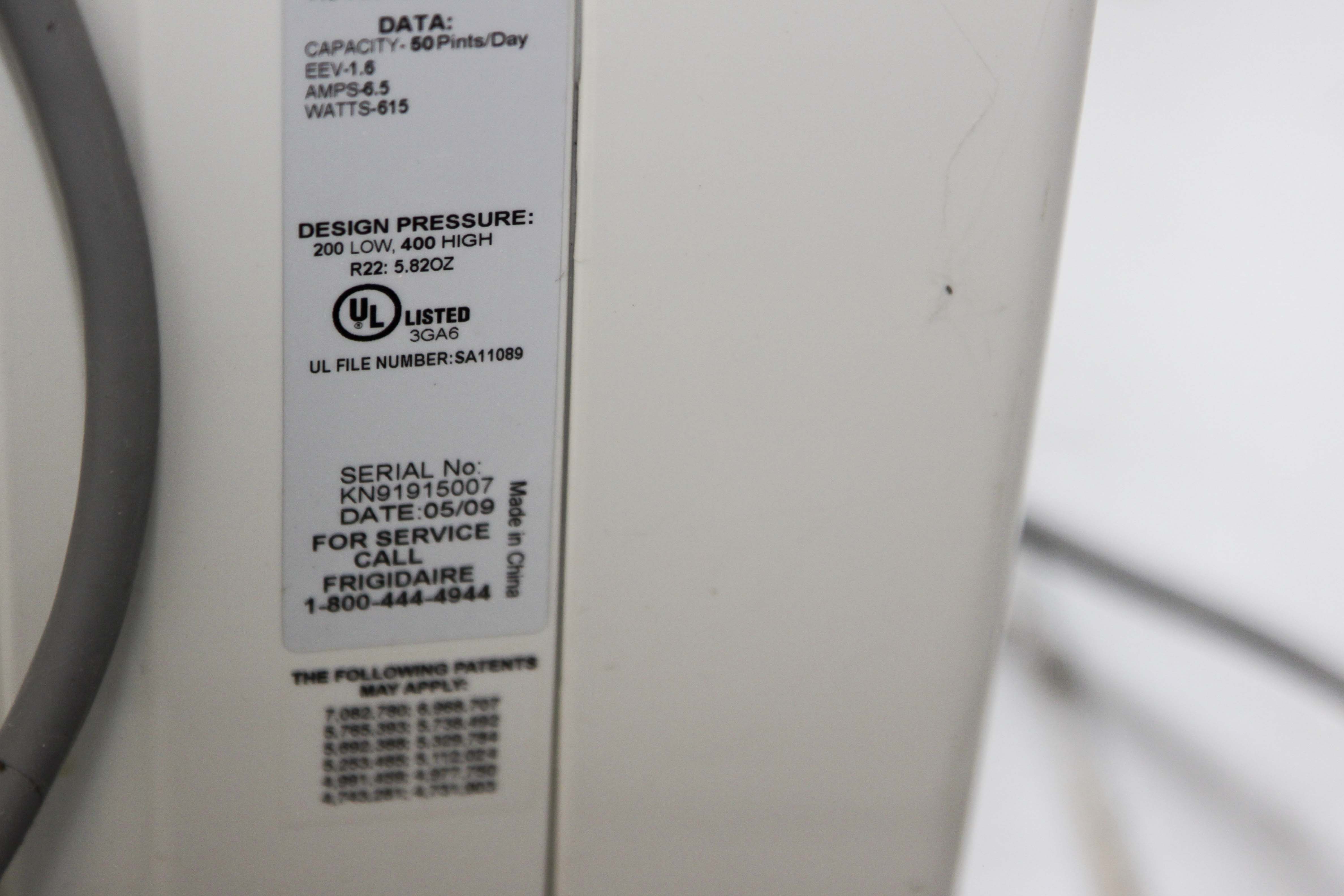 Frigidaire Dehumidifier