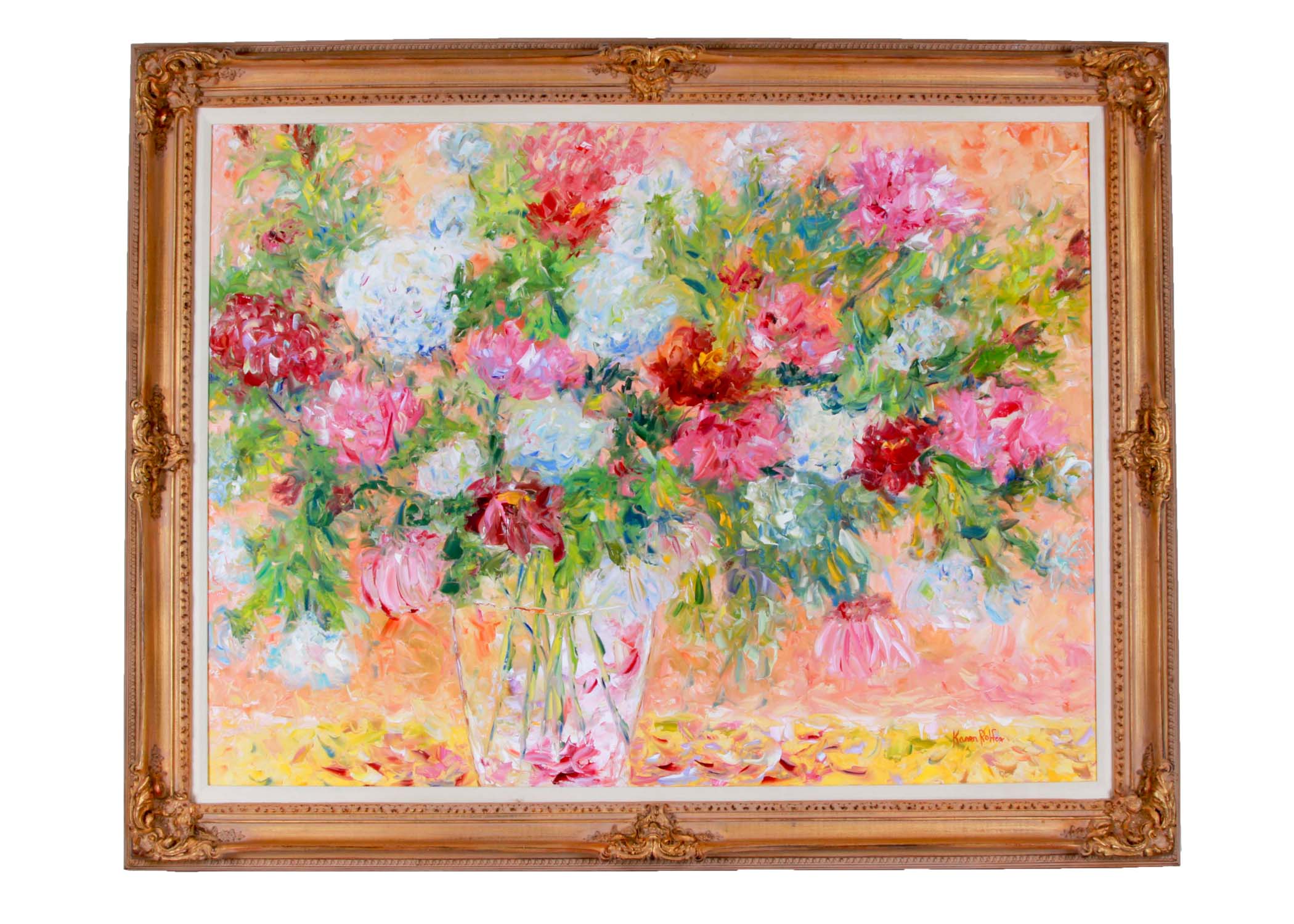 Karen Rolfes Signed Original Oil Painting "Happiness Is"