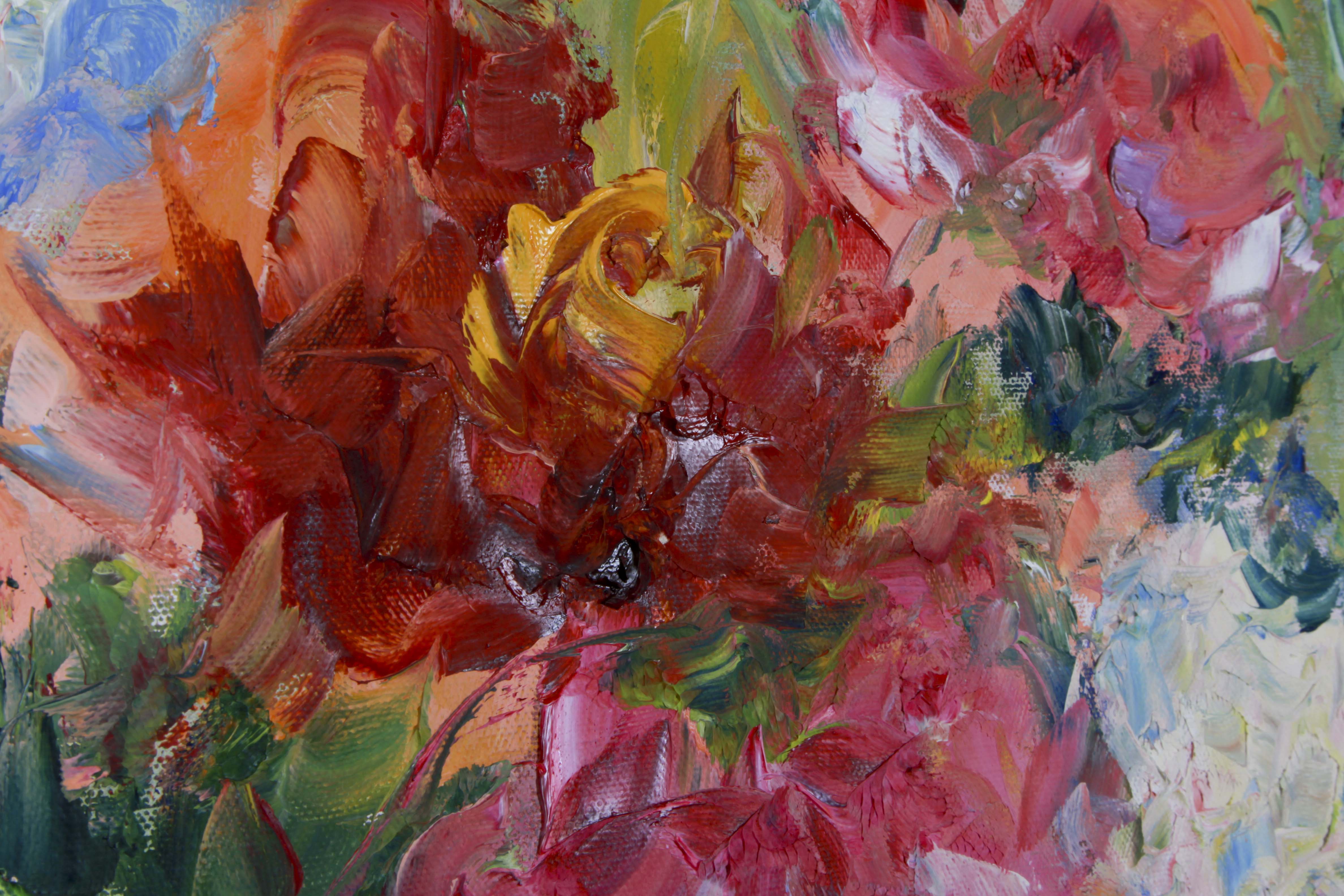 Karen Rolfes Signed Original Oil Painting "Happiness Is"