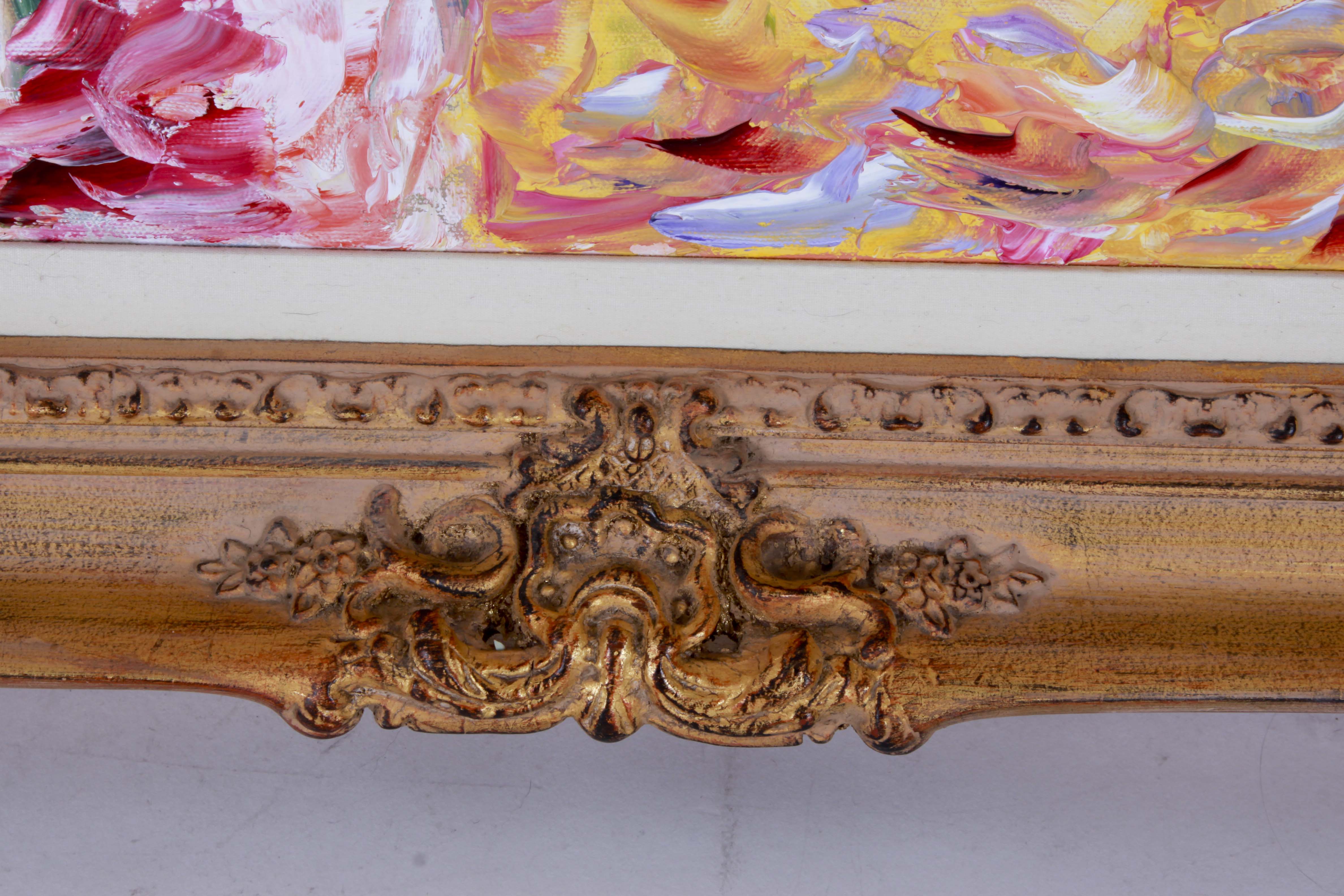 Karen Rolfes Signed Original Oil Painting "Happiness Is"