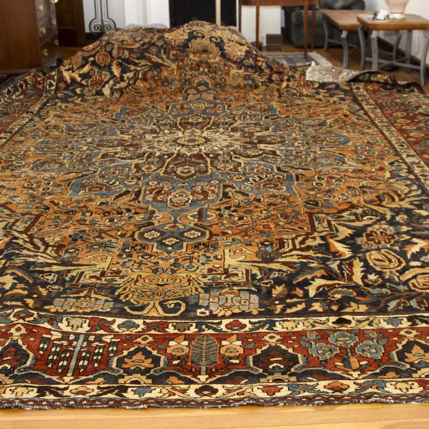 Hand-Knotted Persian Tabriz Wool Area Rug