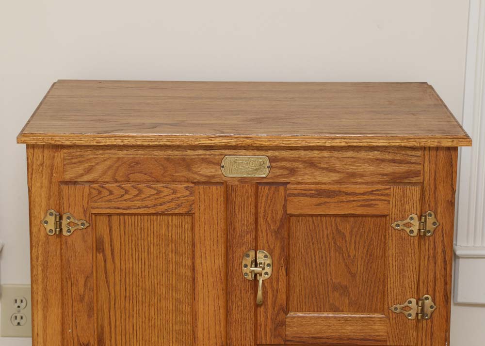 Oak Ice Box Style Cabinet by White Clad
