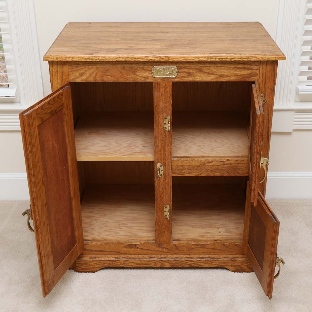 Oak Ice Box Style Cabinet by White Clad