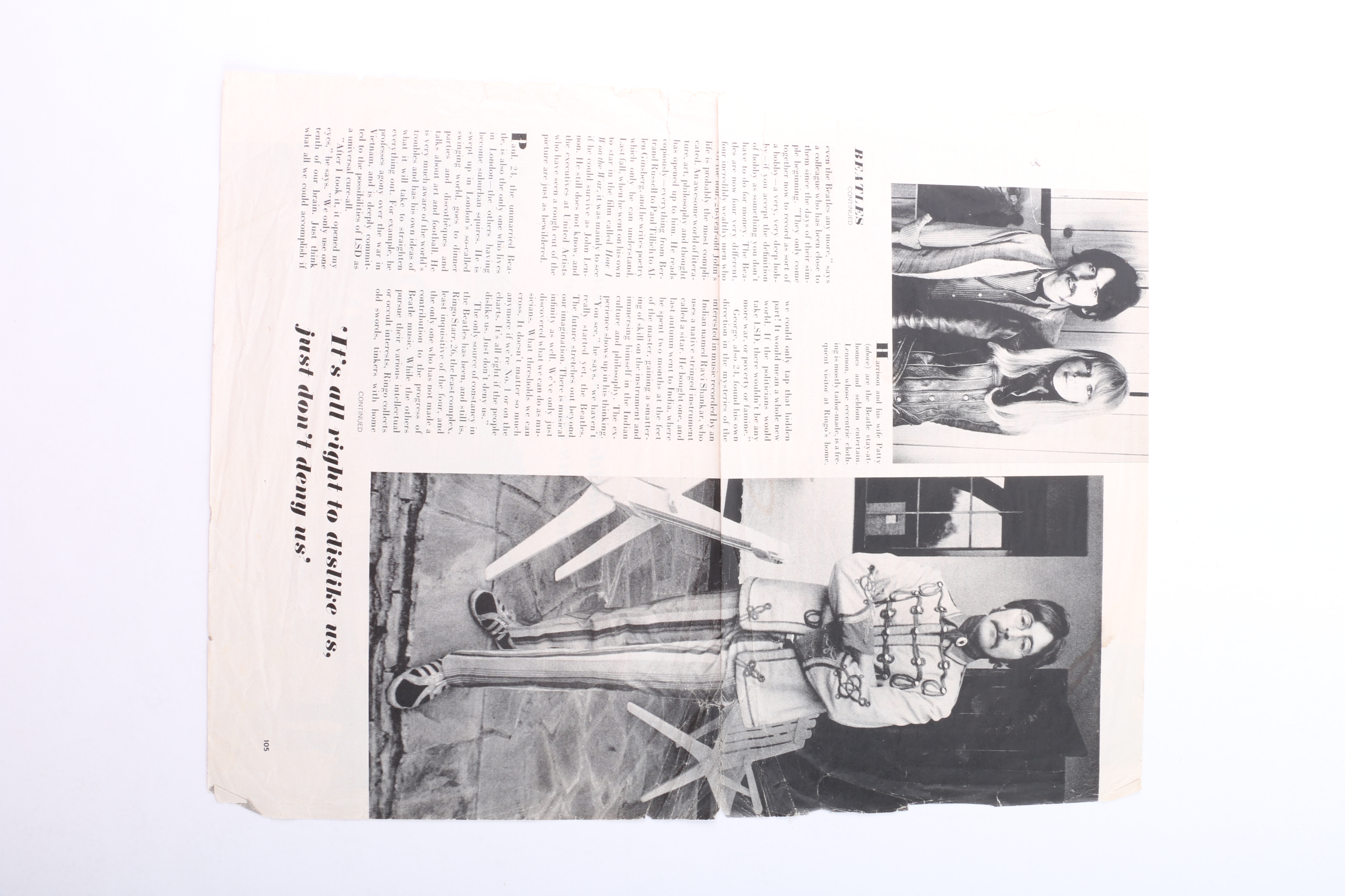 The Beatles "Sgt. Pepper" Original US Stereo Pressing LP With Inserts