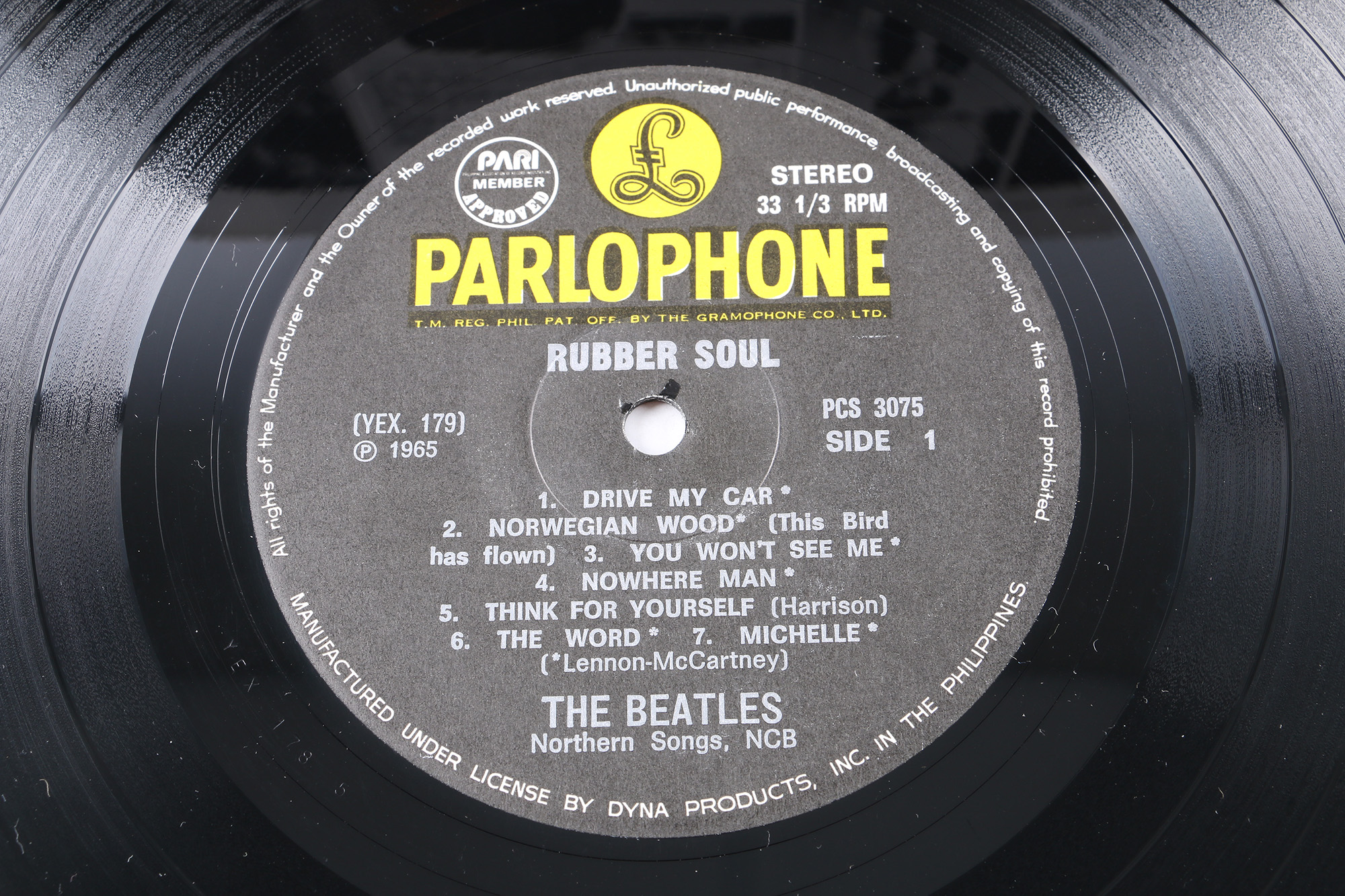 The Beatles "Rubber Soul" Original Philippines Stereo Pressing LP