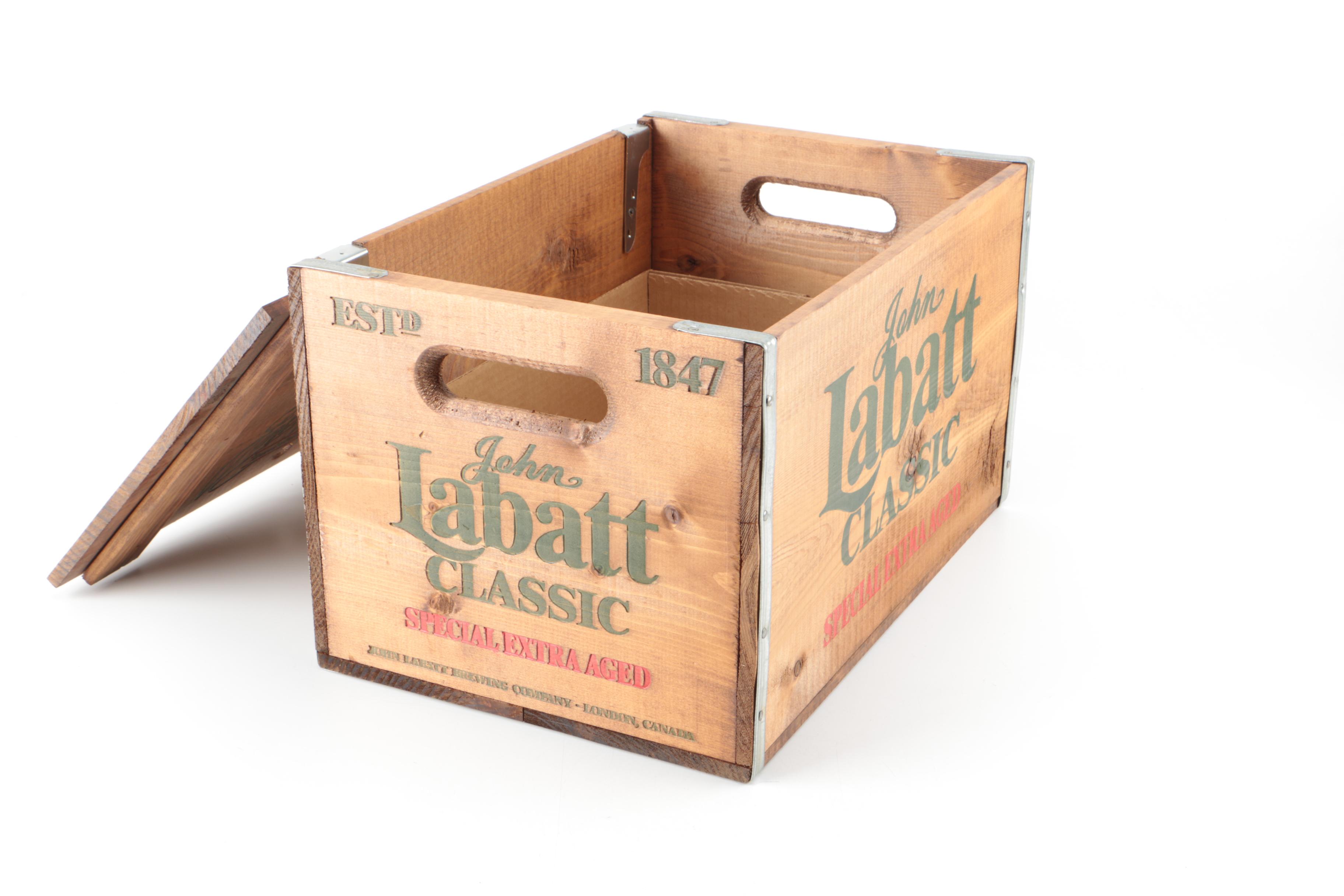 Vintage John Labatt Wood Beer Crate