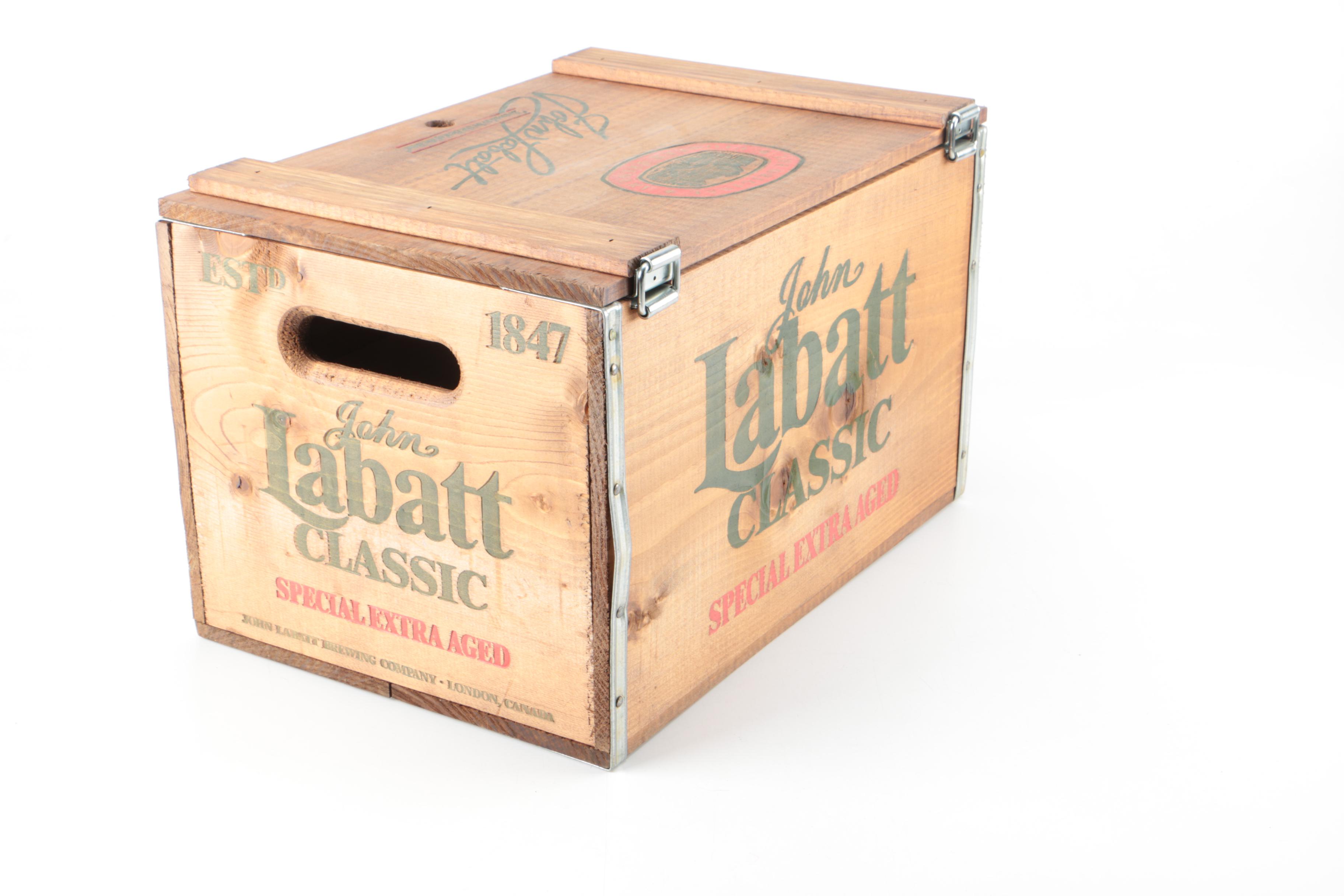 Vintage John Labatt Wood Beer Crate