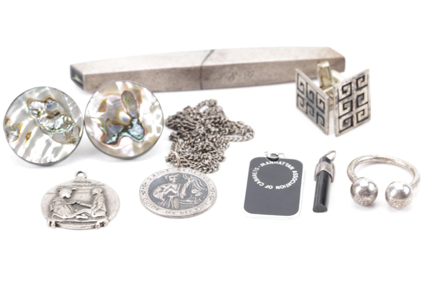Sterling Silver Jewelry and Accessory Assortment